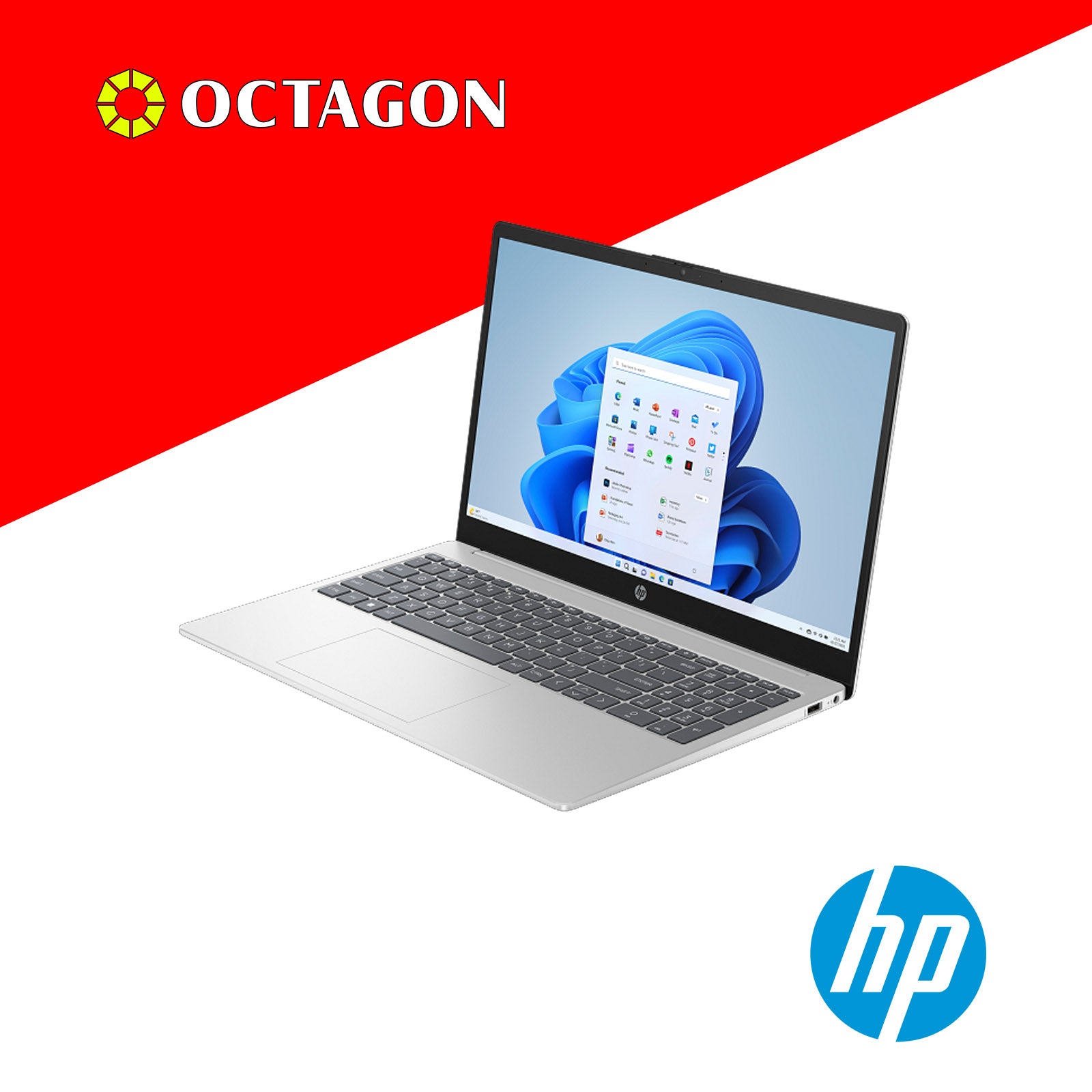 HP 15-FC0254AU/  RYZEN 5-7520U/ 8GB DDR5/ 512GB SSD/ 15.6" FHD/ WIN 11/ OFFICE H&S 2024 + M365/ SLV