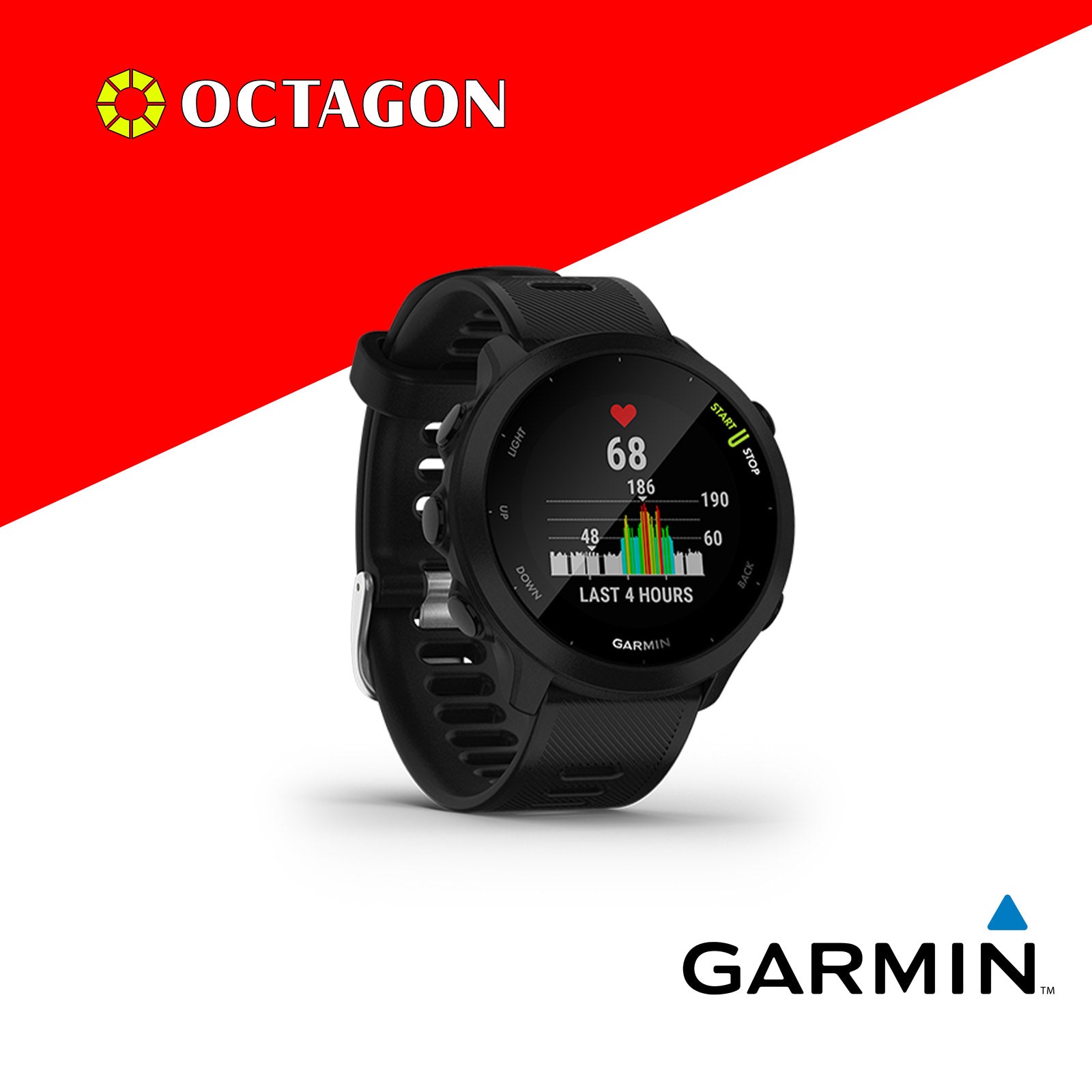 GARMIN FORERUNNER 55 GPS KOR/SEA BLACK SMARTWATCH GPS