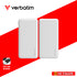 VERBATIM 66548 GRID PATTERN POWER BANK DUAL 10000 MAH INPUT/OUTPUT (TYPE-C AND MICRO USB POWER INPUT) WHITE