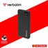 VERBATIM 66972 BLACK CHARGENGO 10K MAH 22.5W POWERBANK W/ BUILT-IN LIGHTNING & TYPE-C CABLE + DIGITAL DISPLAY PD20W / QC3.0 18W / SUPERCHARGE 22.5W