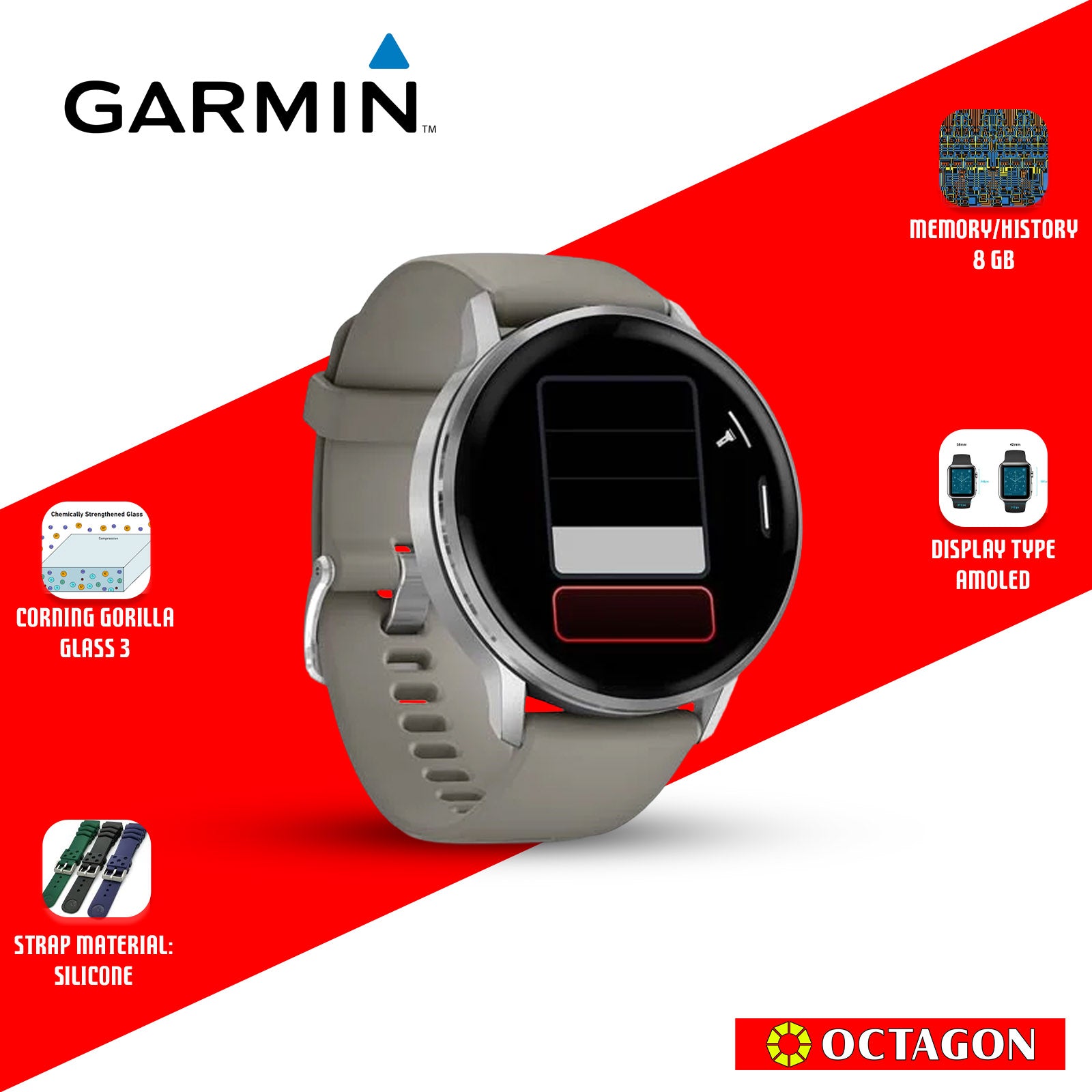 GARMIN VENU 4 BLACK W/ SILVER+GREY / SILVER+CITRON 45MM GPS WI-FI