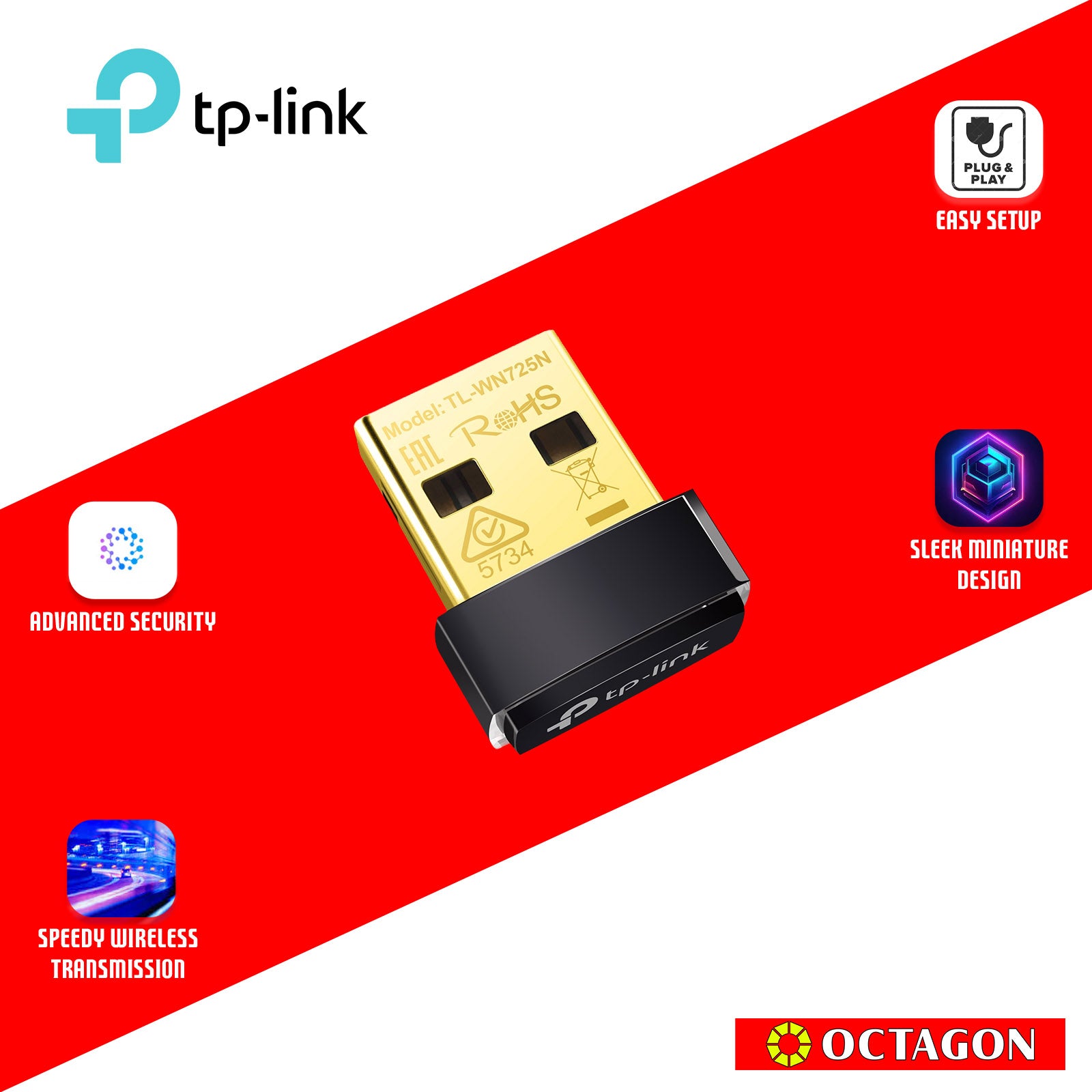 TPLINK TL-WN725N WLESS USB ADPTR 6MW