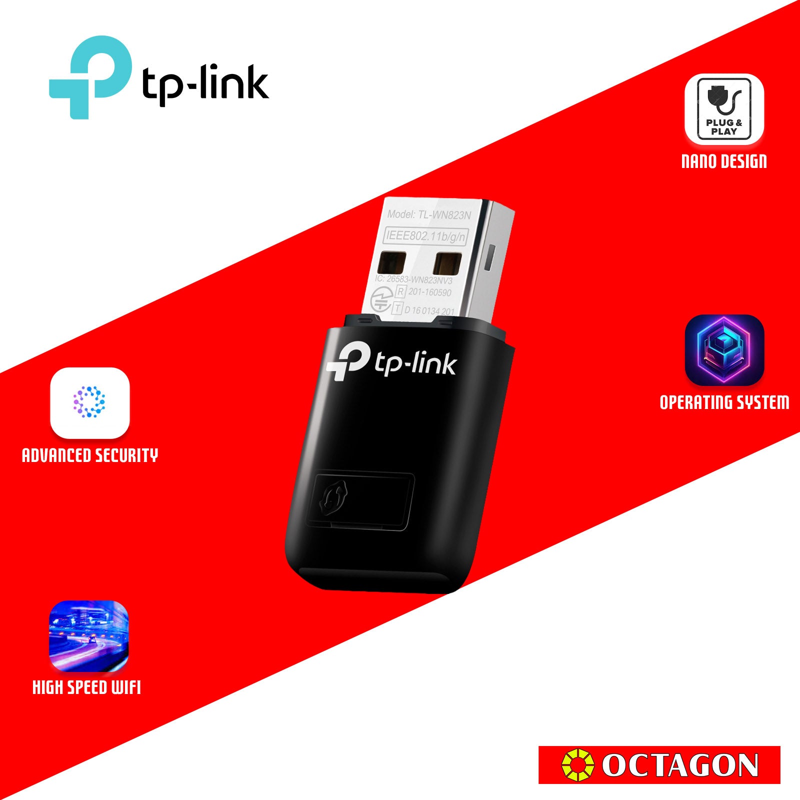 TPLINK WN823N 300MBPS WIRELESS N USB ADAPTER