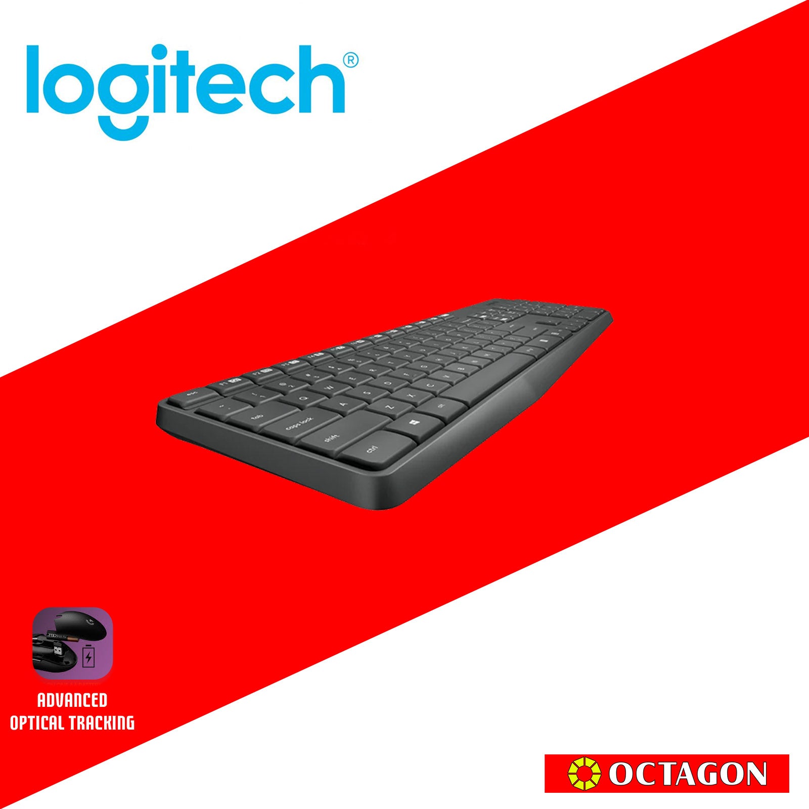 LOGITECH MK235 BLACK WIRELESS KEYBOARD AND MOUSE COMBO