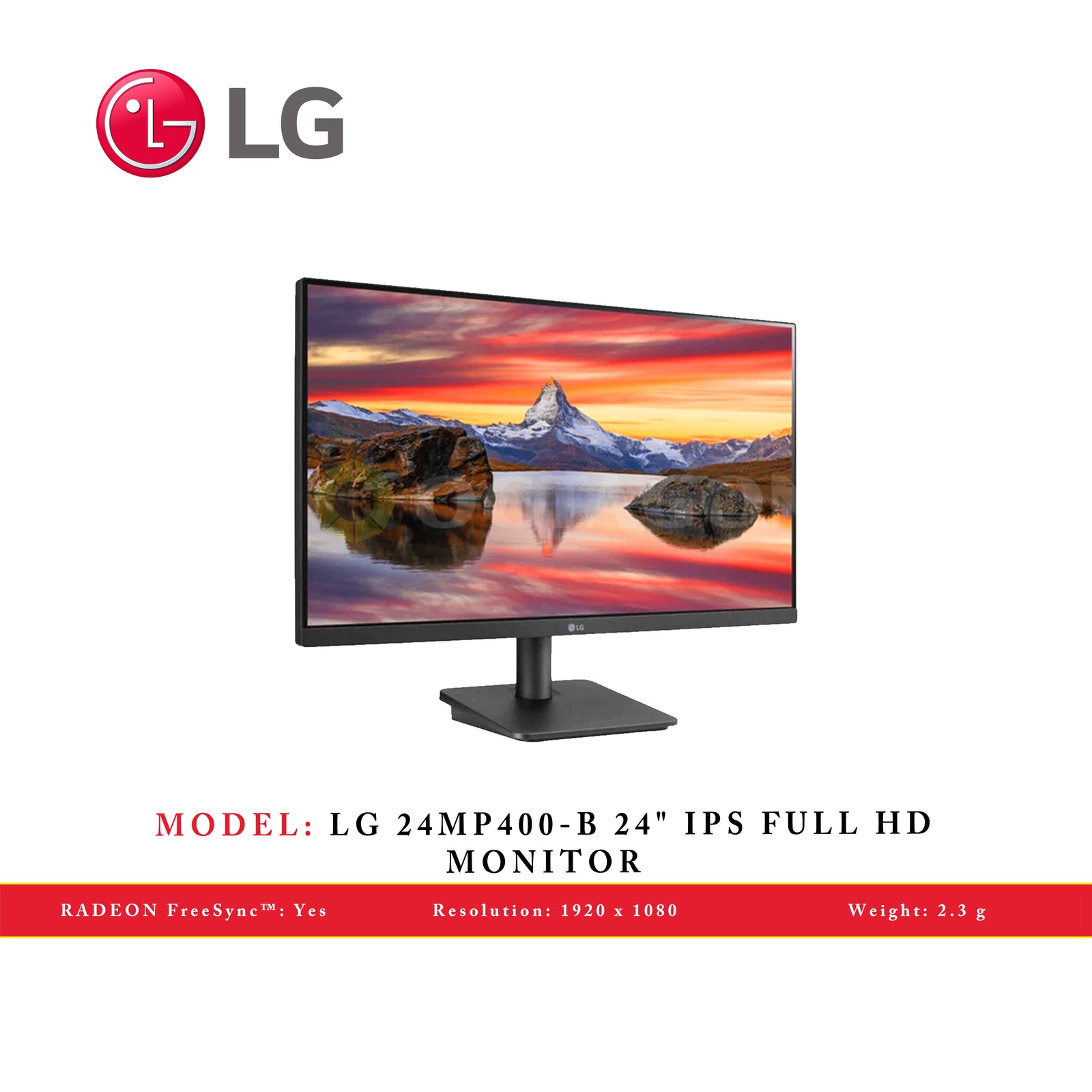 LG 24MP400-B.APH 75HZ IPS MONITOR BLACK