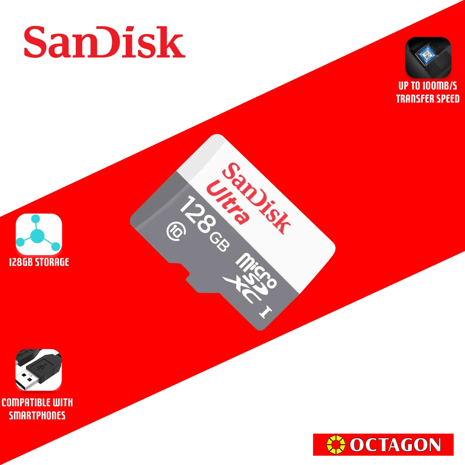 SANDISK 128GB SDSQUAB-128G-GN3MN ULTRA