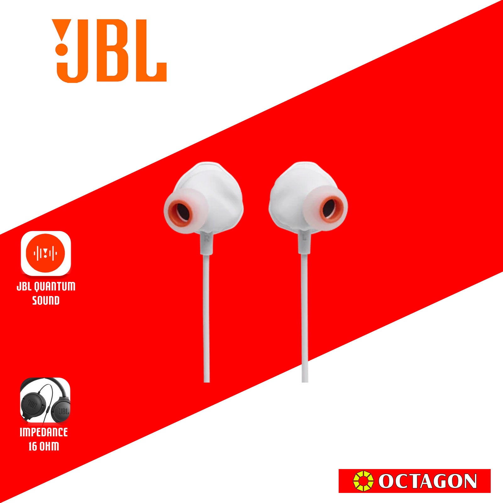 JBL QUANTUM 50 WHITE IN EAR EARPHONE