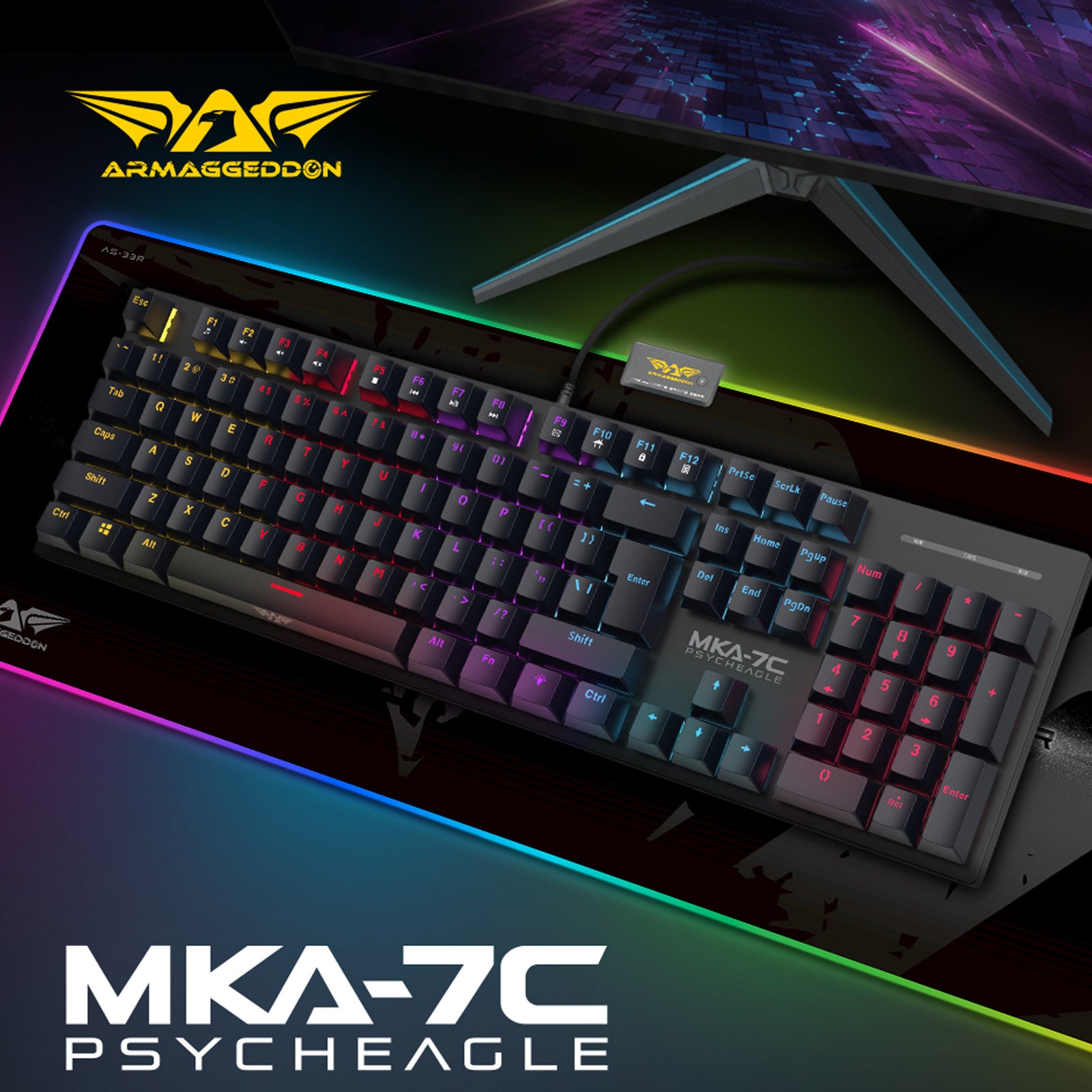 ARMAGGEDDON MKA-7C [2024]  USB 104 KEYS GAMING KEYBOARDS/HOT SWAP