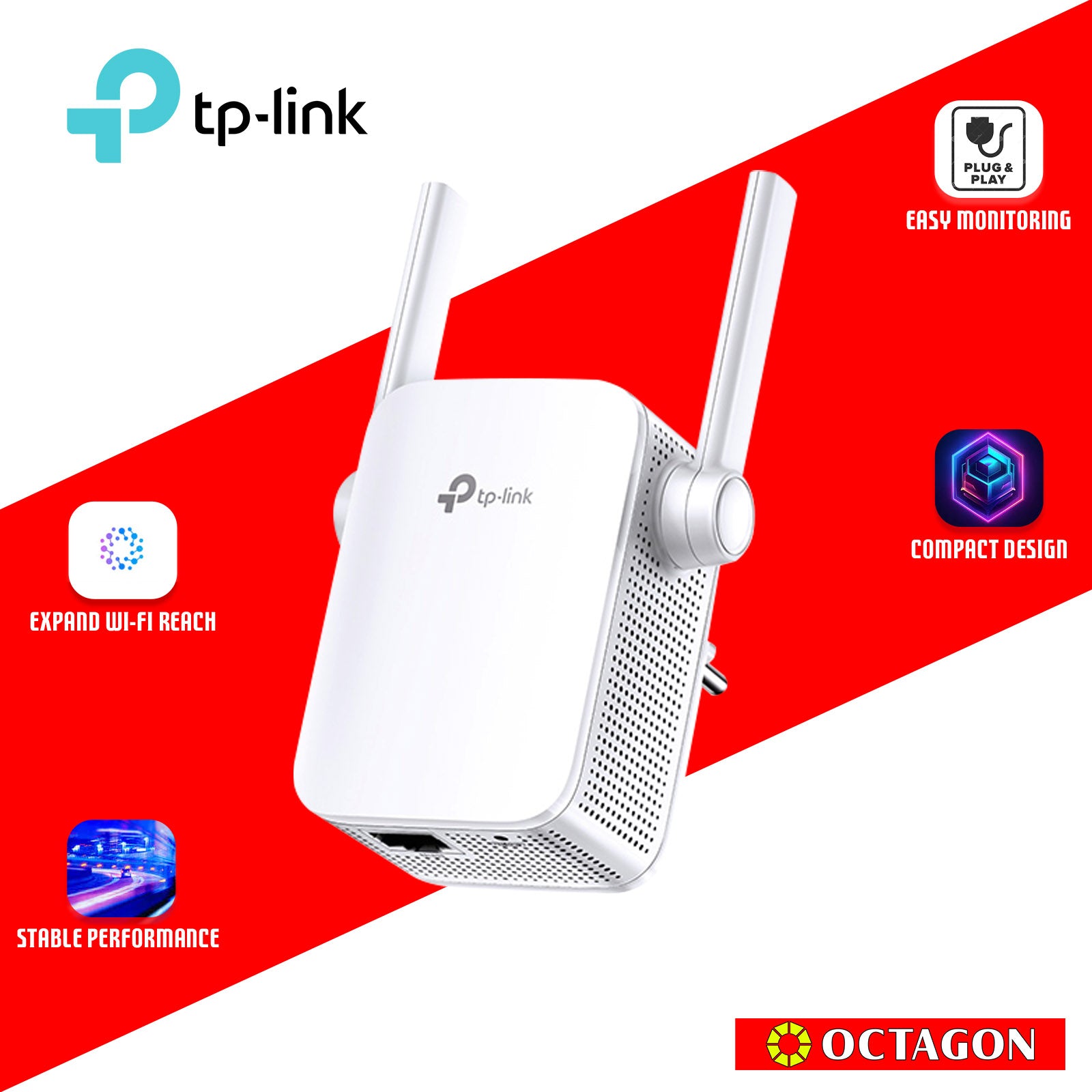 TPLINK TL-WA855RE 300MBPS MIMO WI-FI RANGE EXTENDER