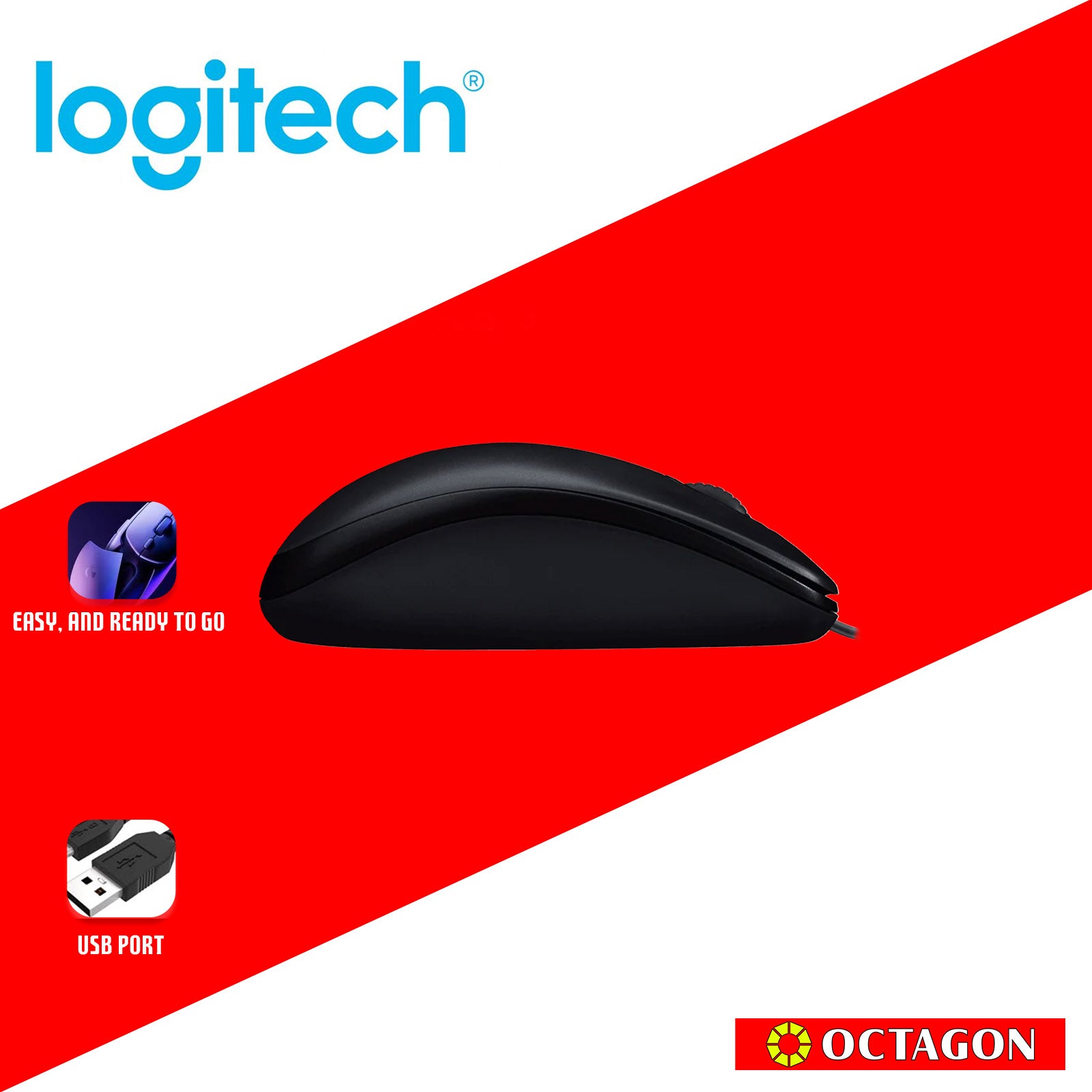 LOGITECH M100R (NEW2) USB MOUSE