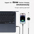 SUPERV CC51 (5 IN 1) CABLE 120CM (OUTPUT USBC PD100W / LIGHTNING PD20W / IWATCH WIRELESS OUTPUT 2.5W / INPUT WSB/USBC 2IN1) BLACK
