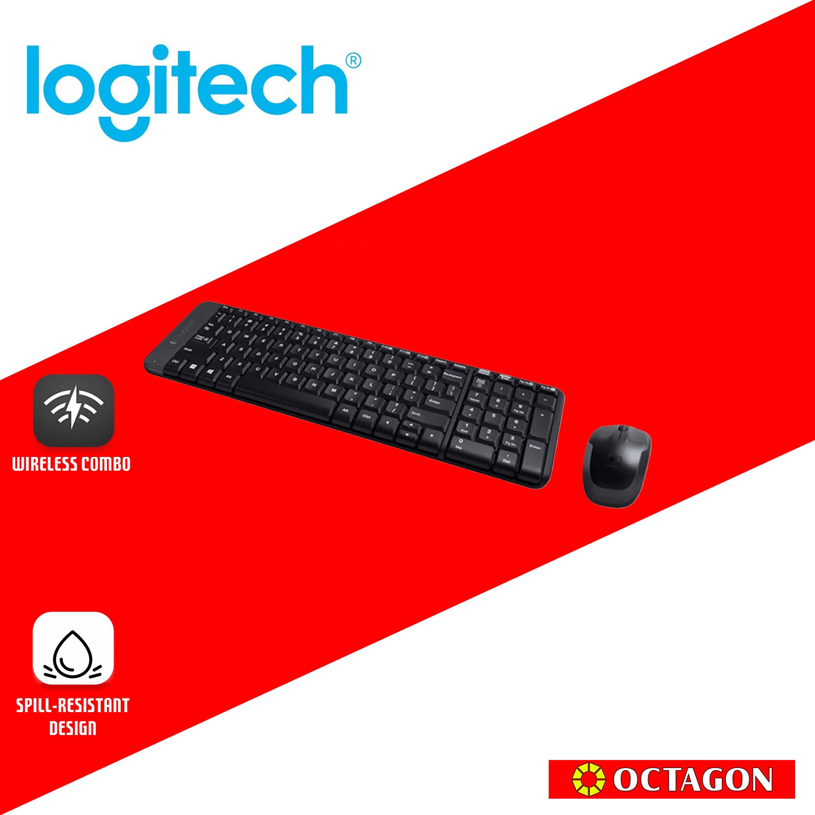 LOGITECH MK220 WIRELESS COMBO KEYBOARD & MOUSE COMPACT
