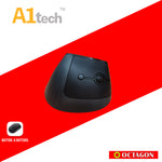 A1TECH AC-W808-WH 2.4G ERGONOMIC WIRELESS MOUSE 1600 DPI WHITE/BLACK