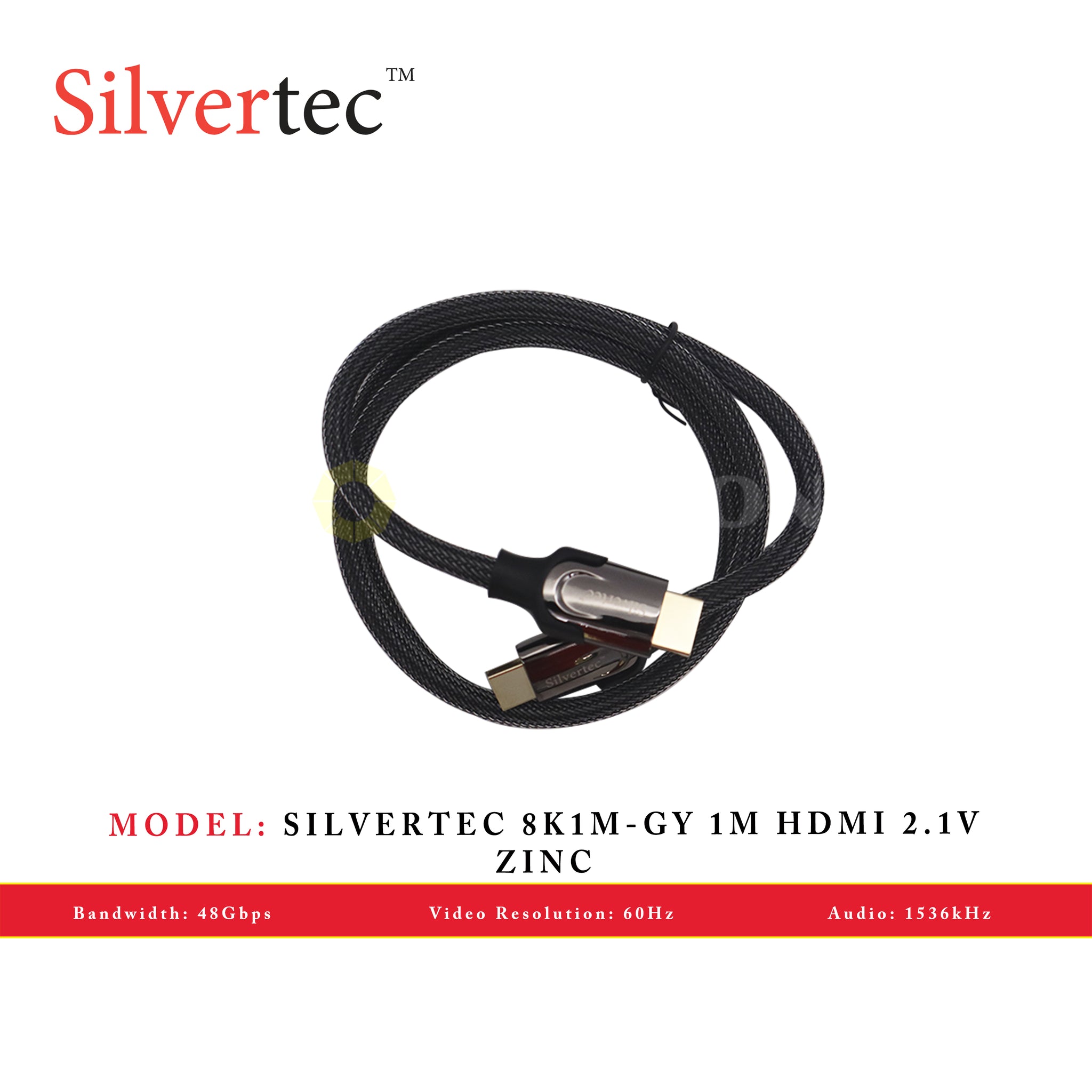 SILVERTEC 8K1M-GY 1M HDMI 2.1V ZINC