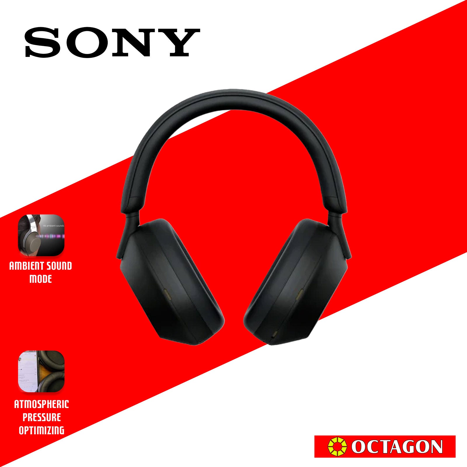 SONY MDR WH-1000XM5/BME BLACK HEADPHONES WIRELESS NOISE CANCELLATION