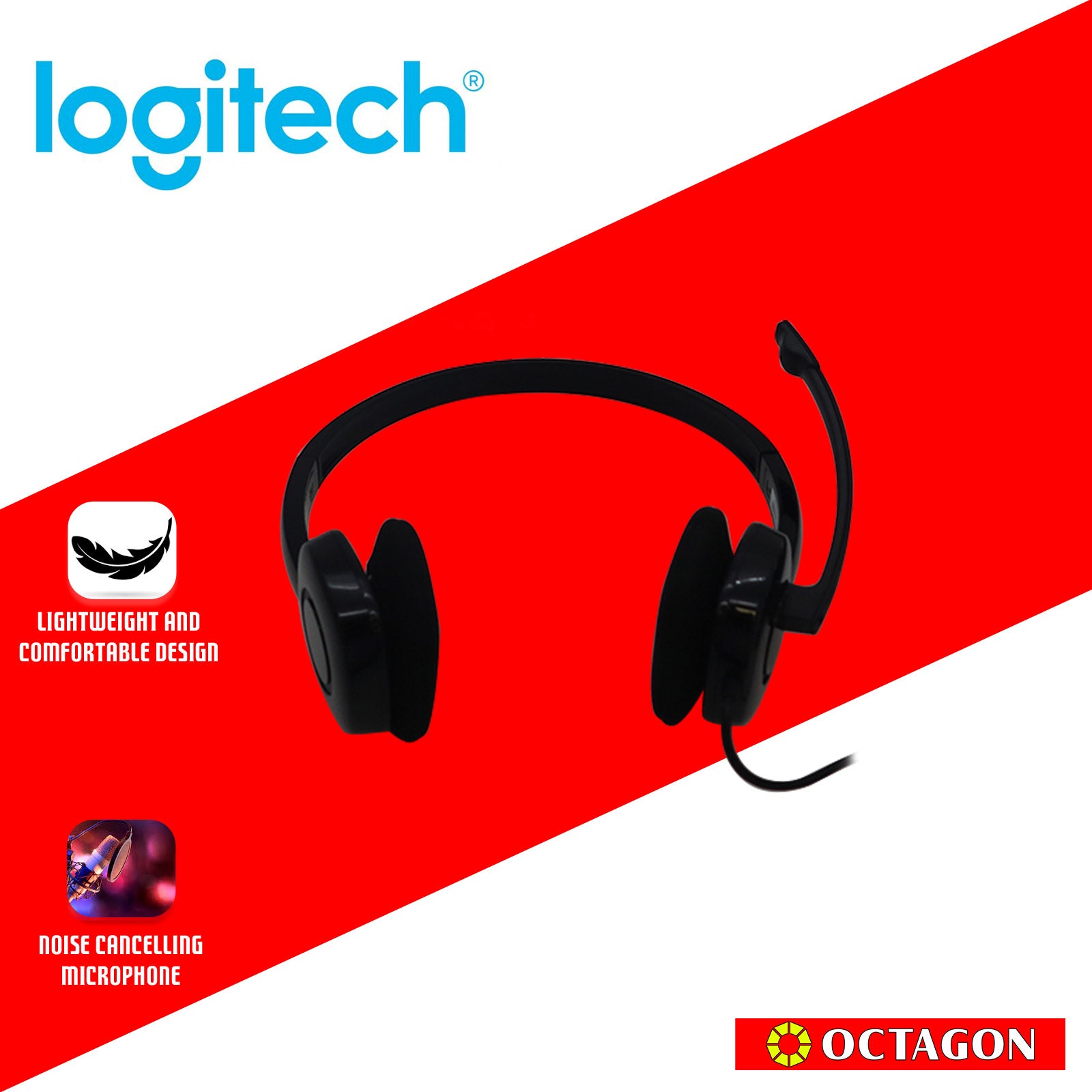LOGITECH H151 HEADSET SINGLE PIN BLACK