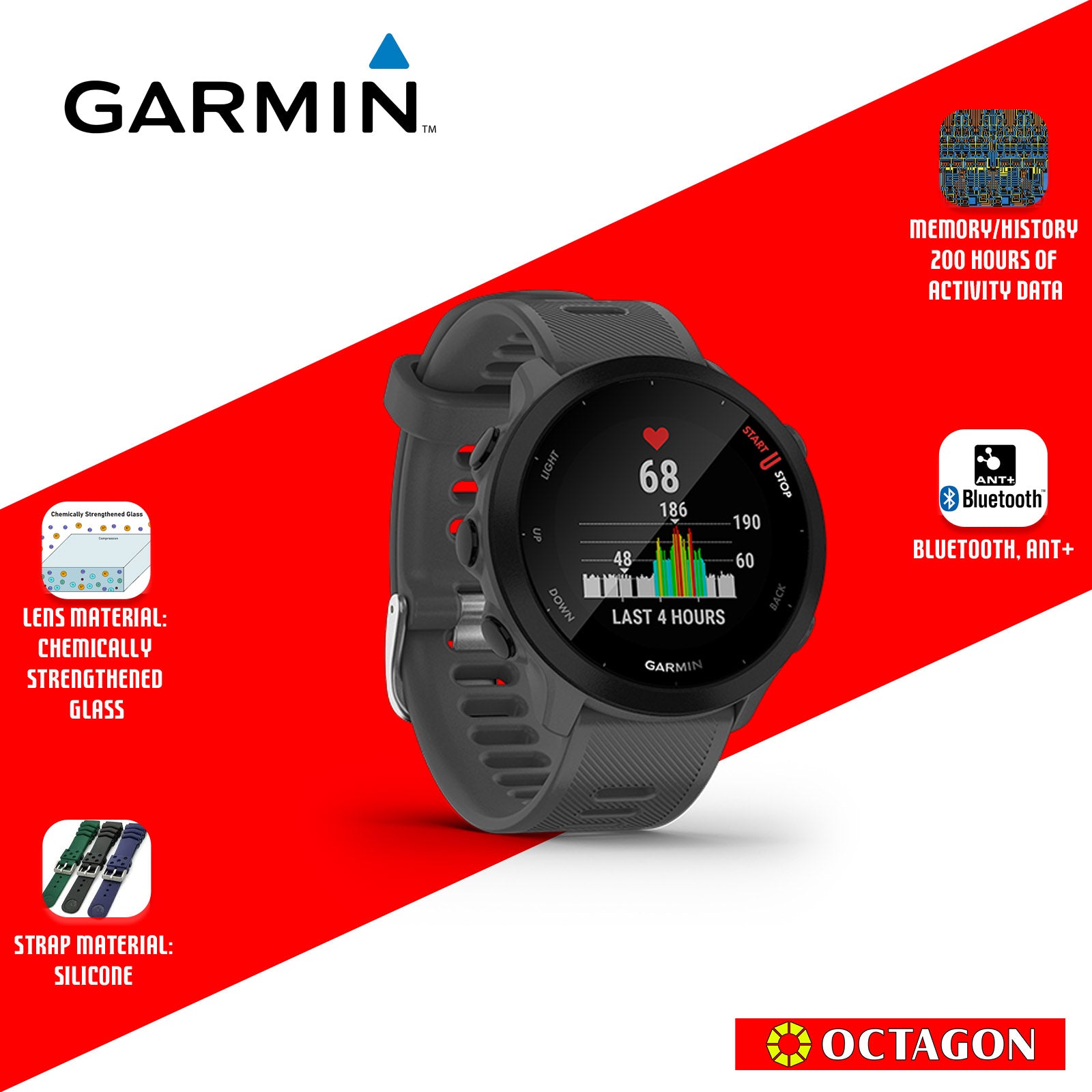 GARMIN FORERUNNER 55 GPS KOR/SEA SMARTWATCH GPS