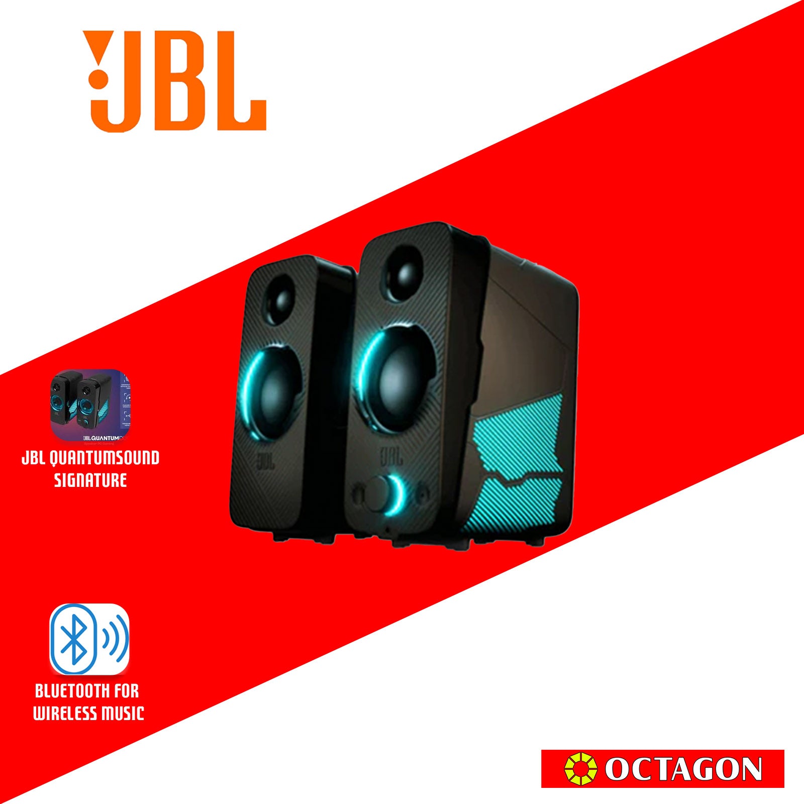 JBL QUANTUM DUO 2.0 SPEAKER BLUETOOTH