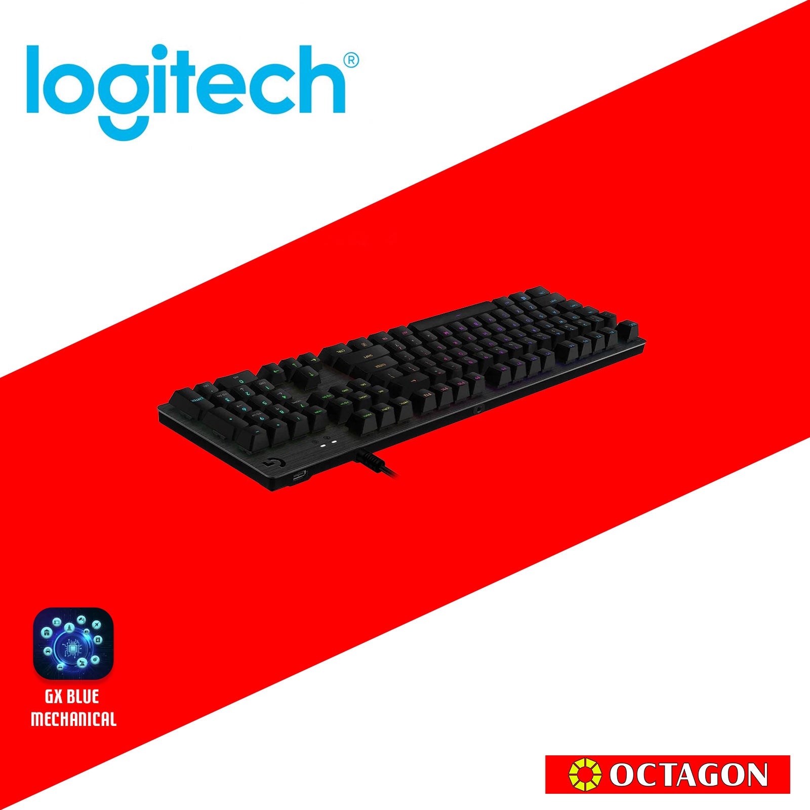 LOGITECH G512-GX RED LINEAR CARBON MECH