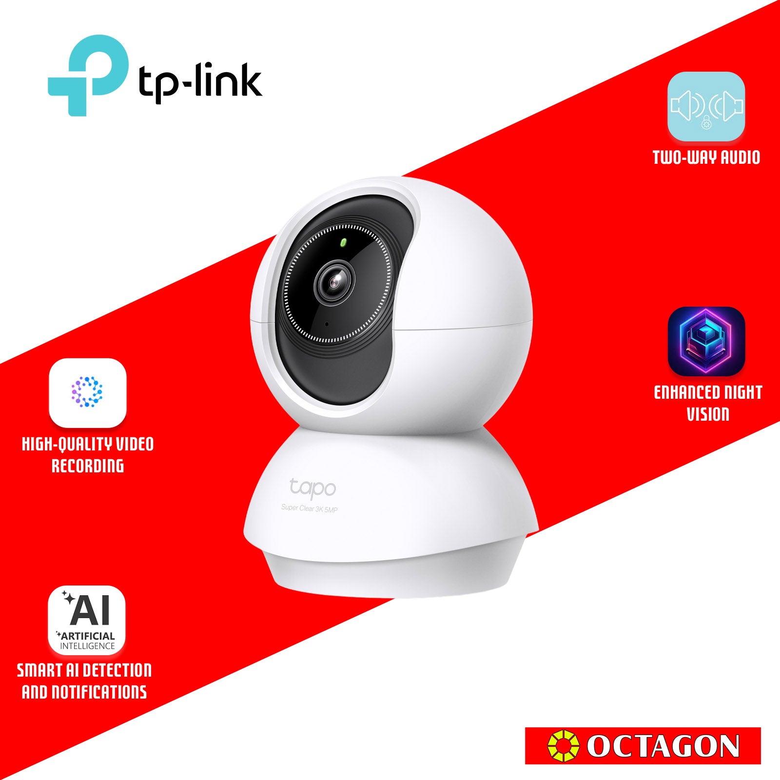 TPLINK TAPO C230 PAN/T1LT HOME SECURITY WIFI CAMERA