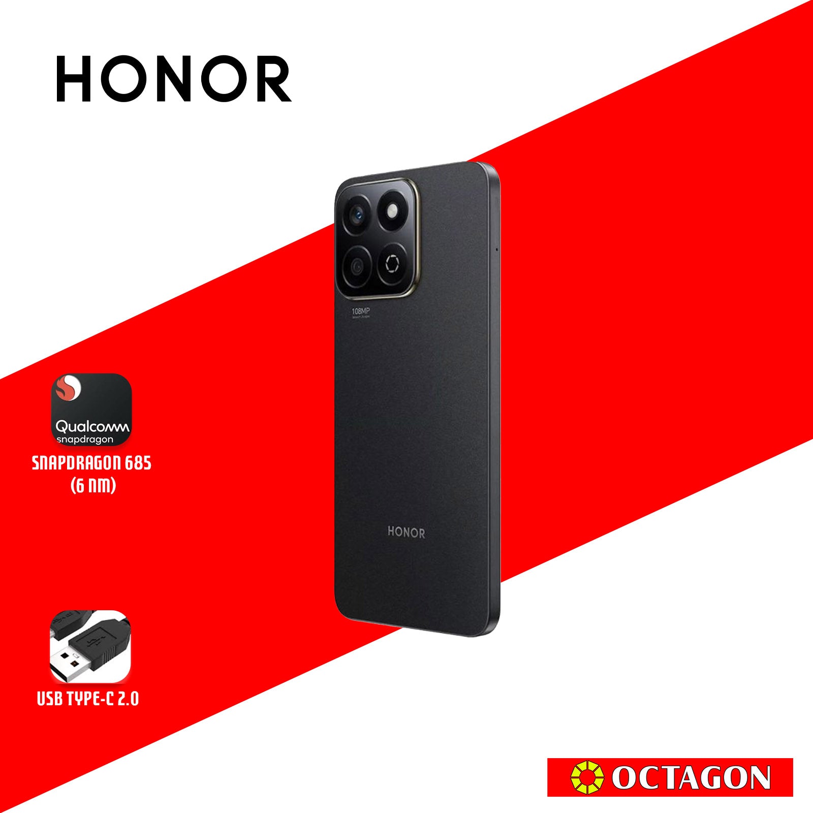 HONOR X7C 8GB+8GB 256GB BLACK