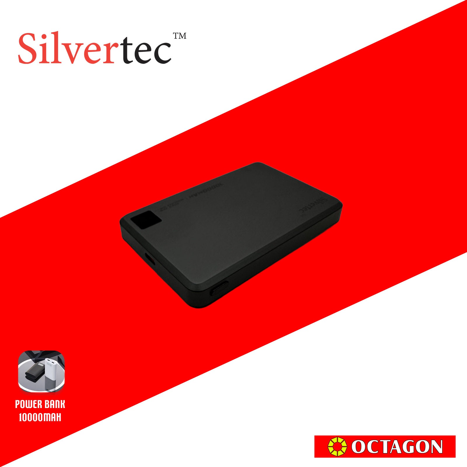 SILVERTEC SRT-MP100-SG ULTRA-SLIM MAGNETIC WIRELESS PD20W POWERBANK 10000MAH (SPACE GRAY)