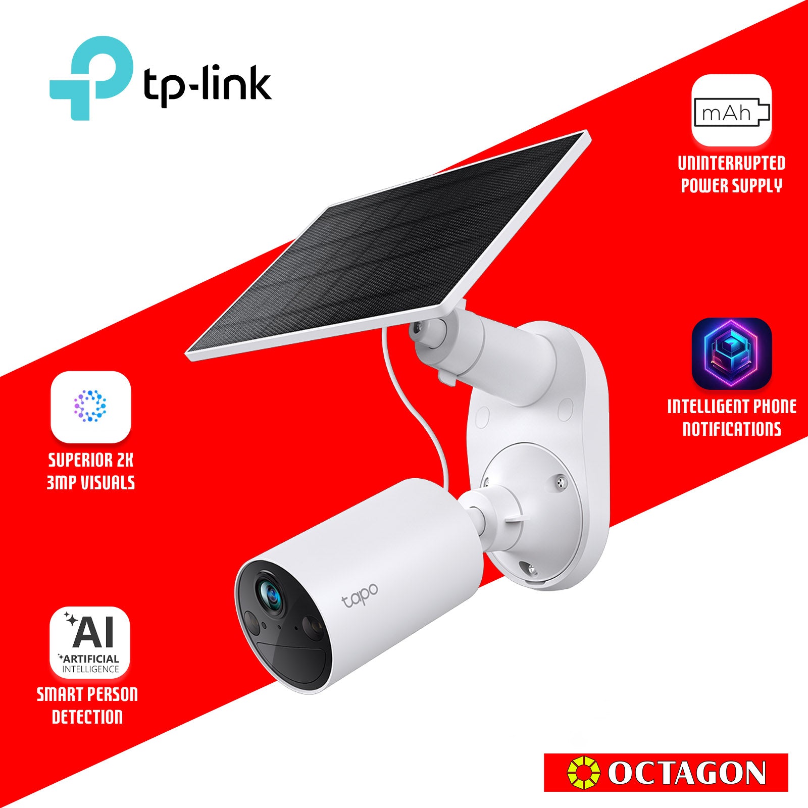 TPLINK TAPO C410 KIT SOLAR POWERED 3MP OUTDOOR CAM