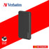 VERBATIM 66547 GRID PATTERN POWER BANK DUAL 10000 MAH INPUT/OUTPUT (TYPE-C AND MICRO USB POWER INPUT) BLACK