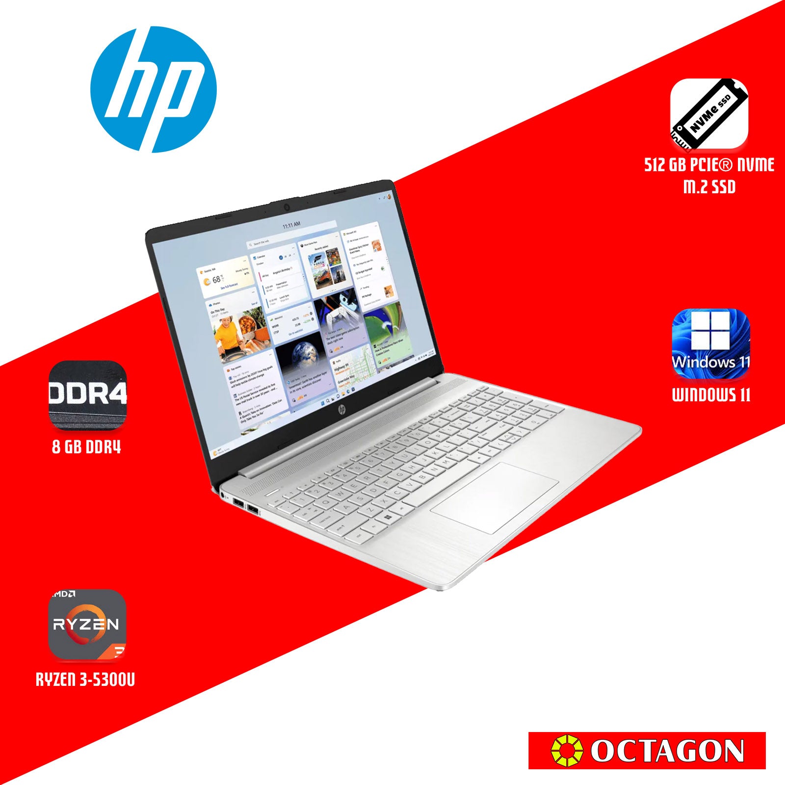 Gaming Amd Ryzen 5300x HP 15S-EQ2323AU/ RYZEN 3-5300U – Octagon