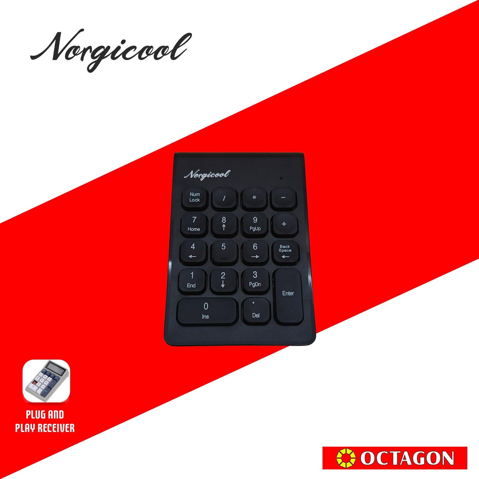 NORGICOOL NK1109W WL NUMERIC KEYPAD BLK