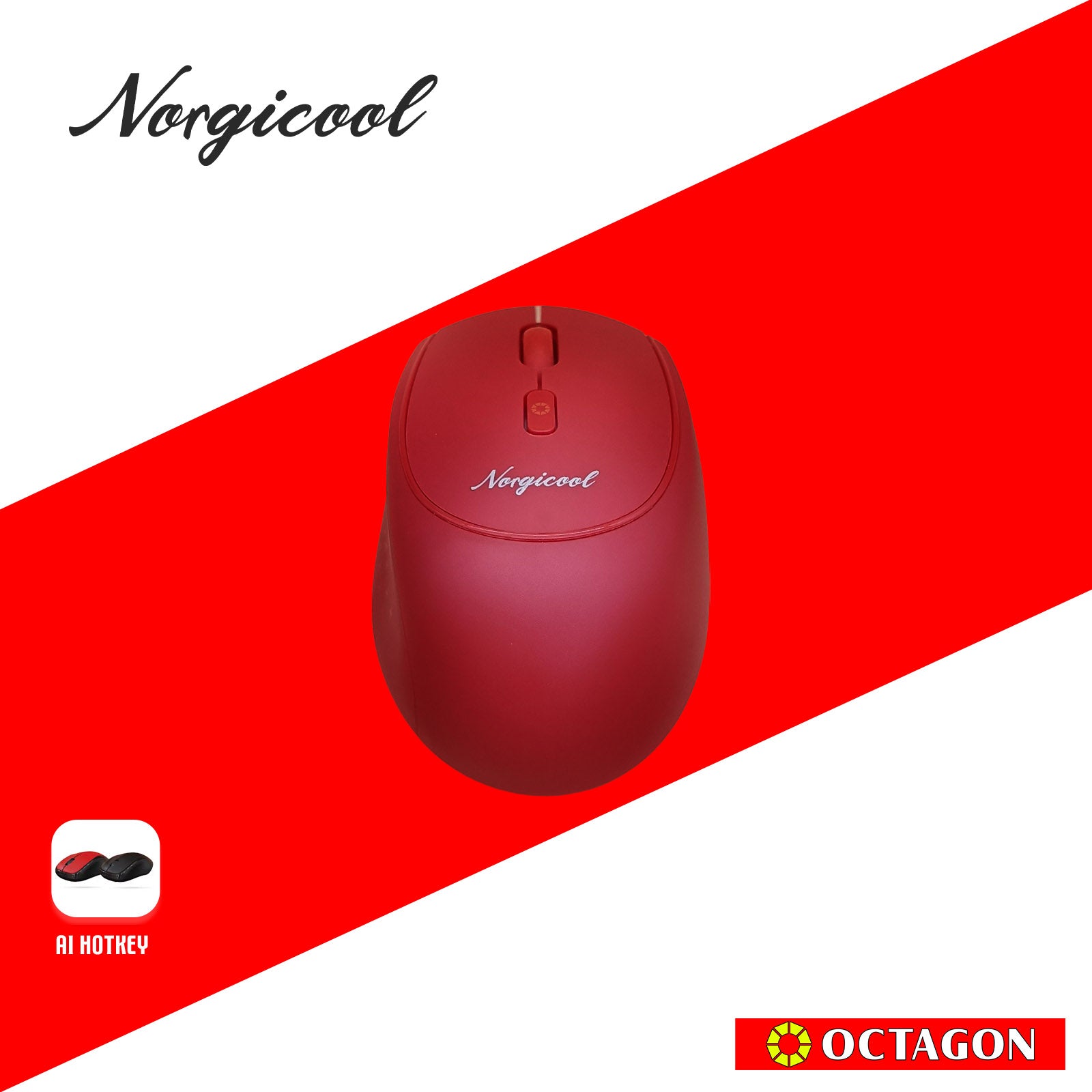 NORGICOOL NM7180 WIRELESS MOUSE BLUE/RED