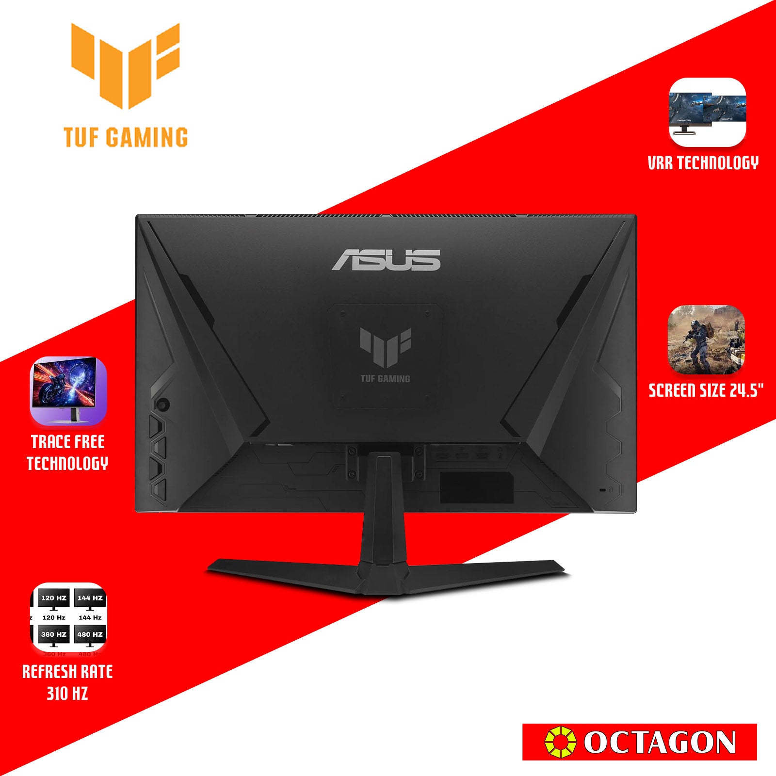 ASUS TUF VG259QMR5A 24.5 FHD IPS 310HZ 0.3MS GAMING MONITOR