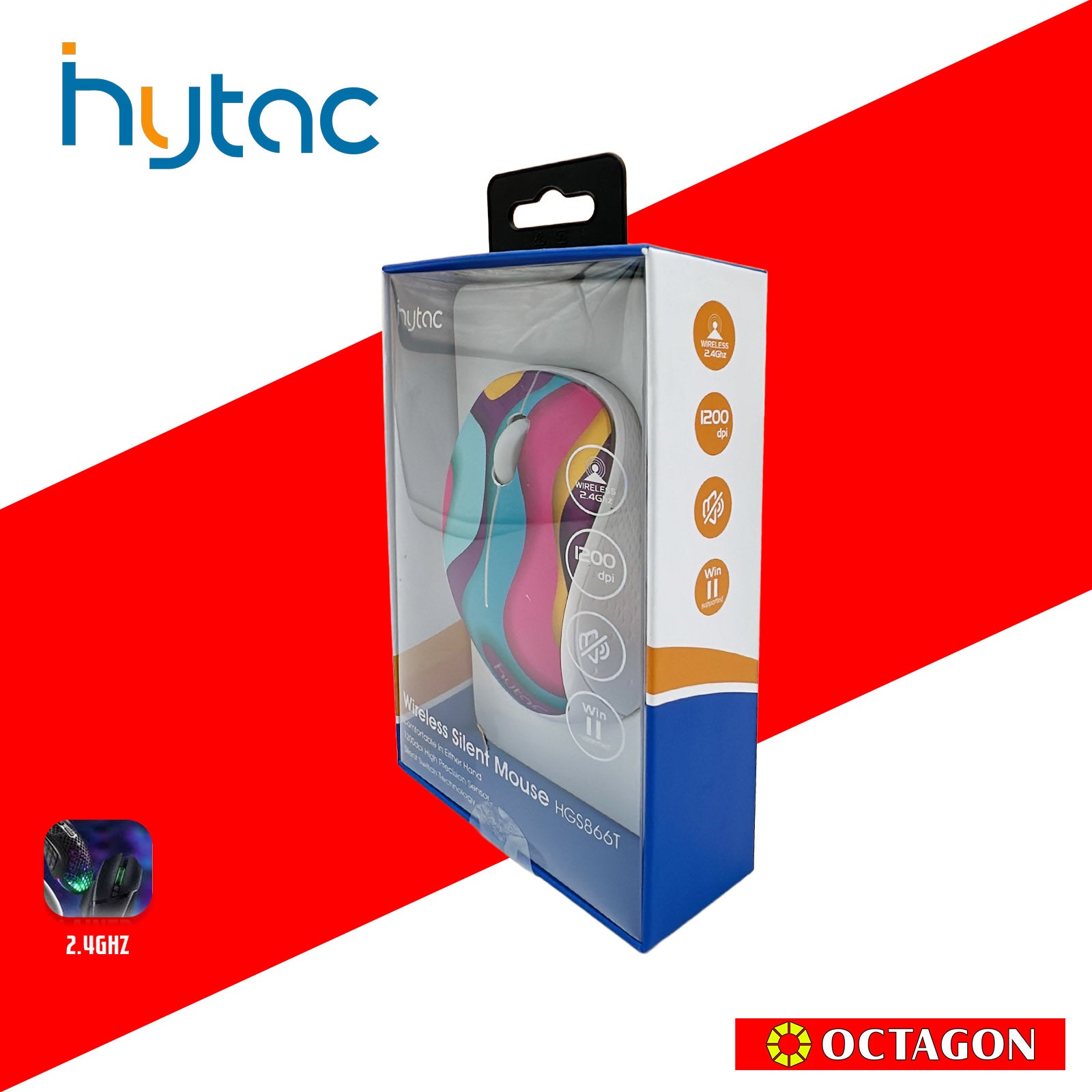 HYTAC HGS866T (T1) 1200DPI 2.4G WIRELESS SILENT MOUSE