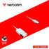 VERBATIM 66582 LIGHTNING TO USB-C CABLE WHITE 1M