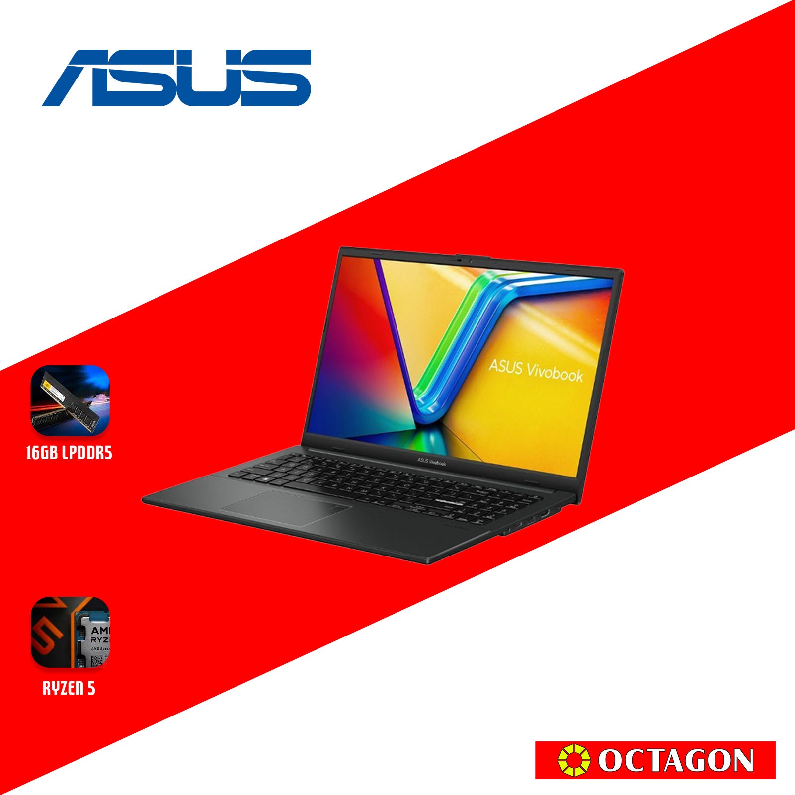 ASUS E1504FA-NJ1528WSM/ RYZEN 5-7520U/ 16GB/ 512GB SSD/ 15.6 FHD/ WIN 11/ OFFICE H&S + M365/ BLK/