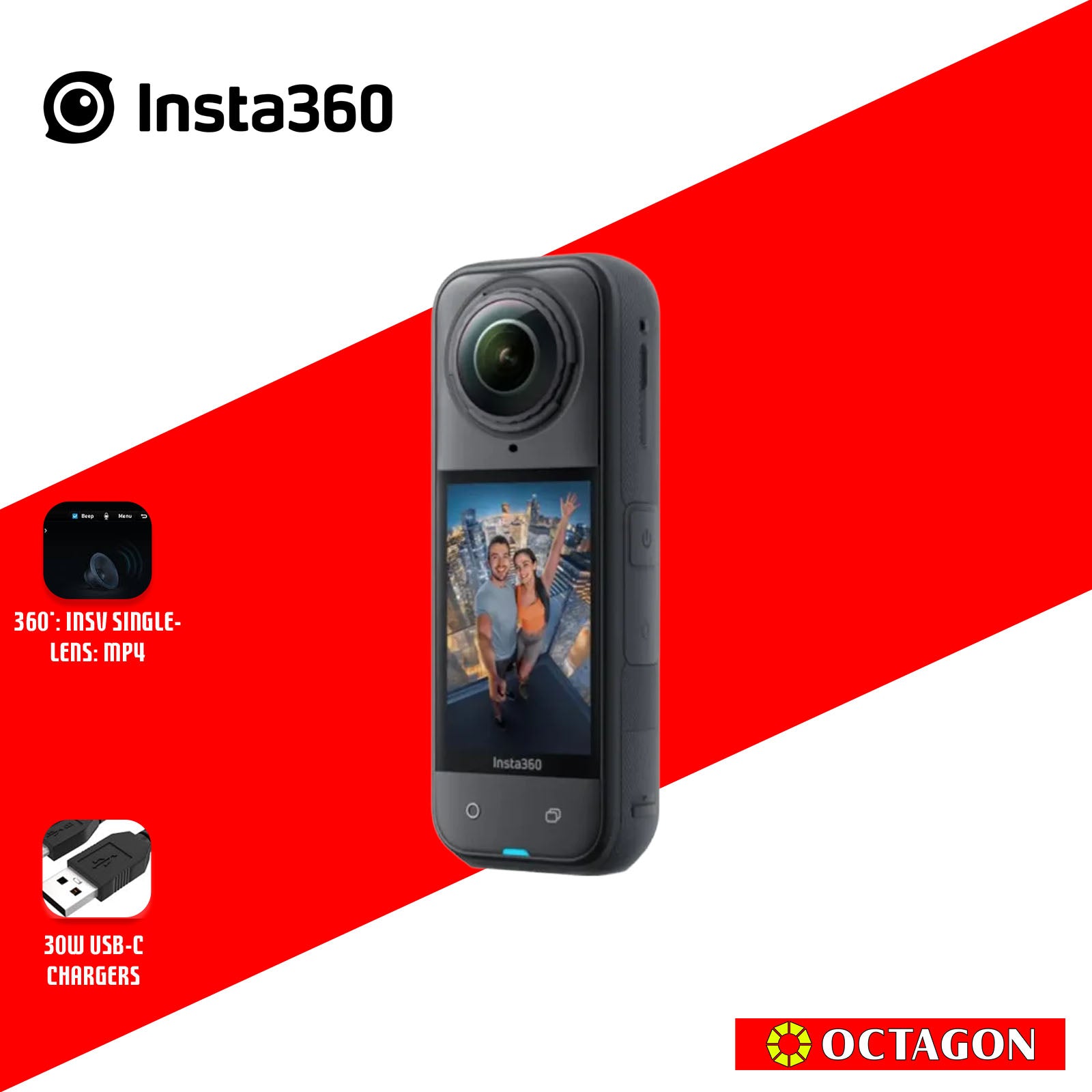 INSTA360 X5 VIDEO 8K 360 ACTION CAMERA STANDARD BUNDLE