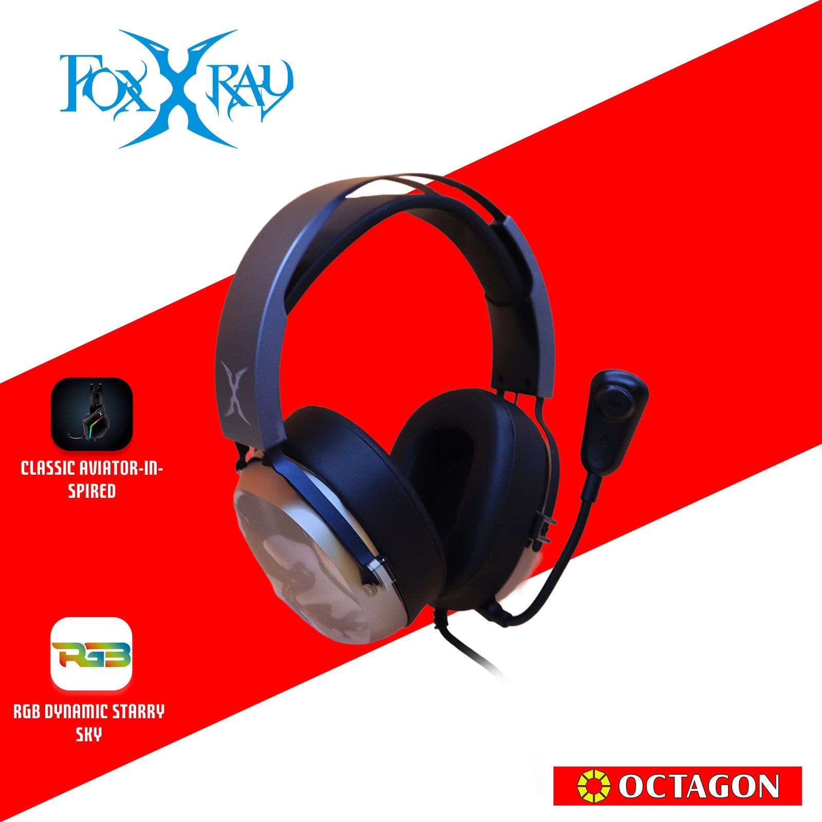 FOXXRAY FXR-HAU-38 SPATIAL SPECTRUM RGB USB GAMING HEADSET