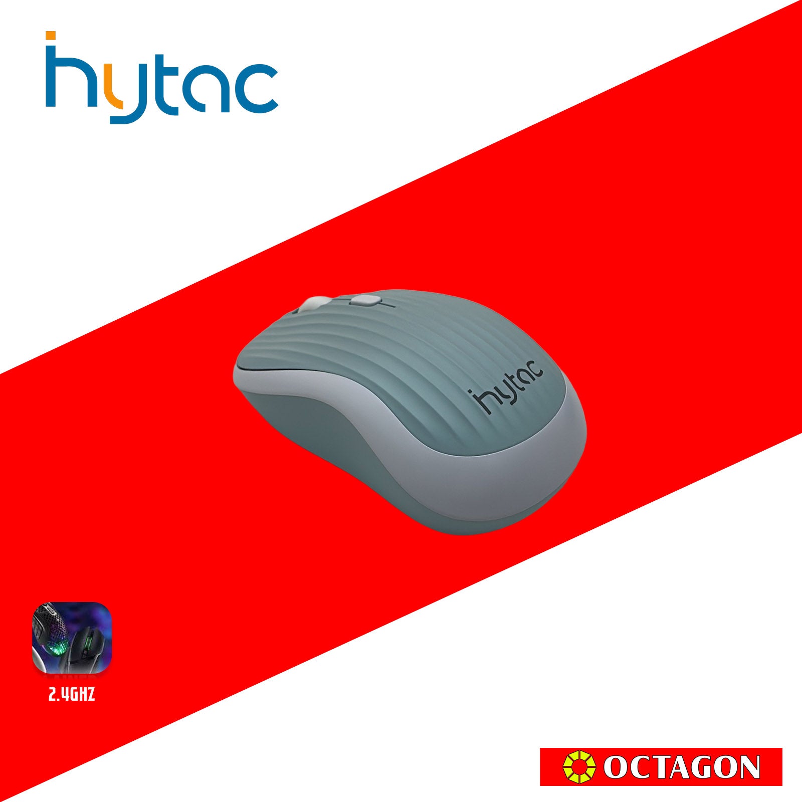 HYTAC HGS637 SKY BLUE 1600DPI DUAL MODE RECHARGEABLE SILENT WIRELESS MOUSE