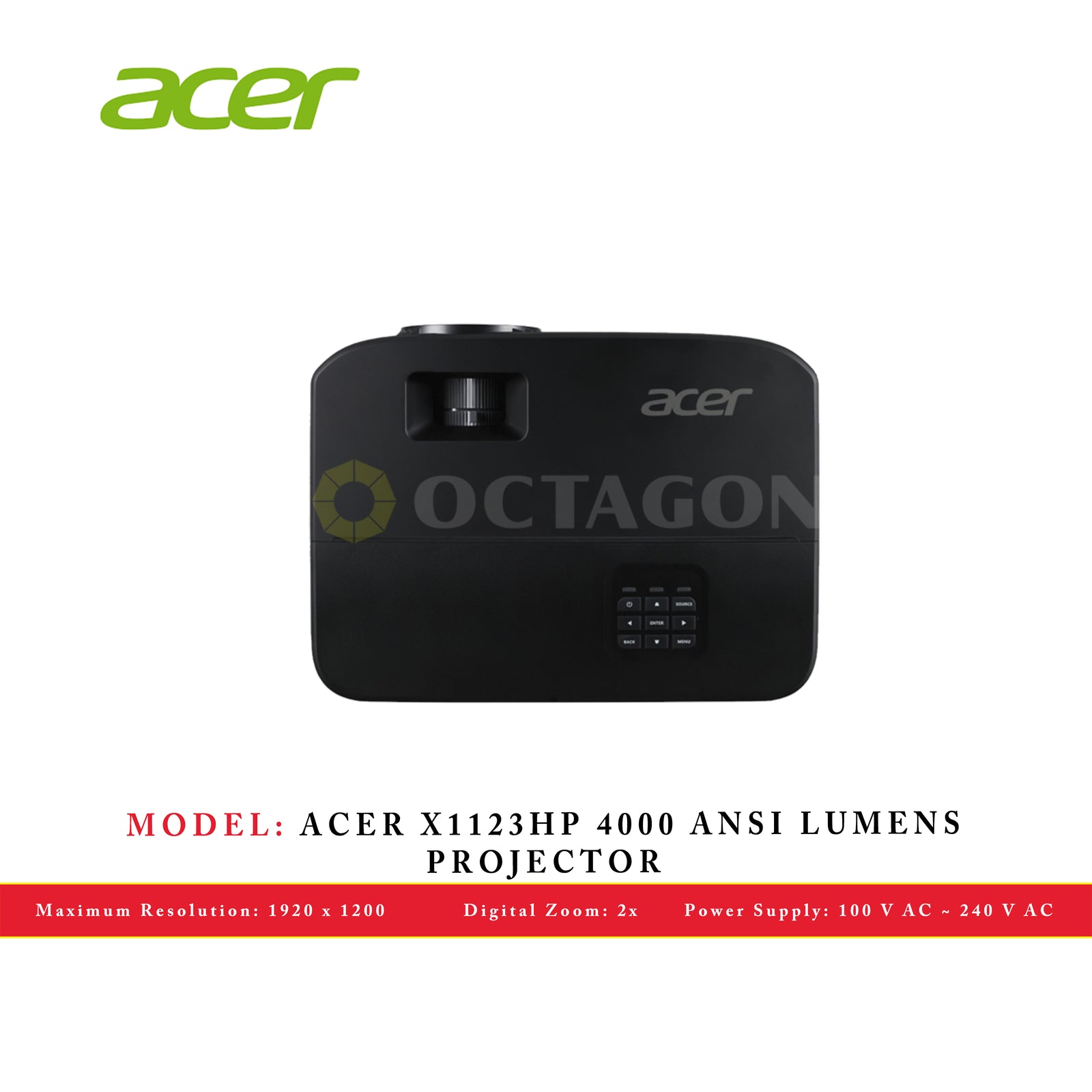 ACER X1123HP 4000 ANSI LUMENS PROJECTOR