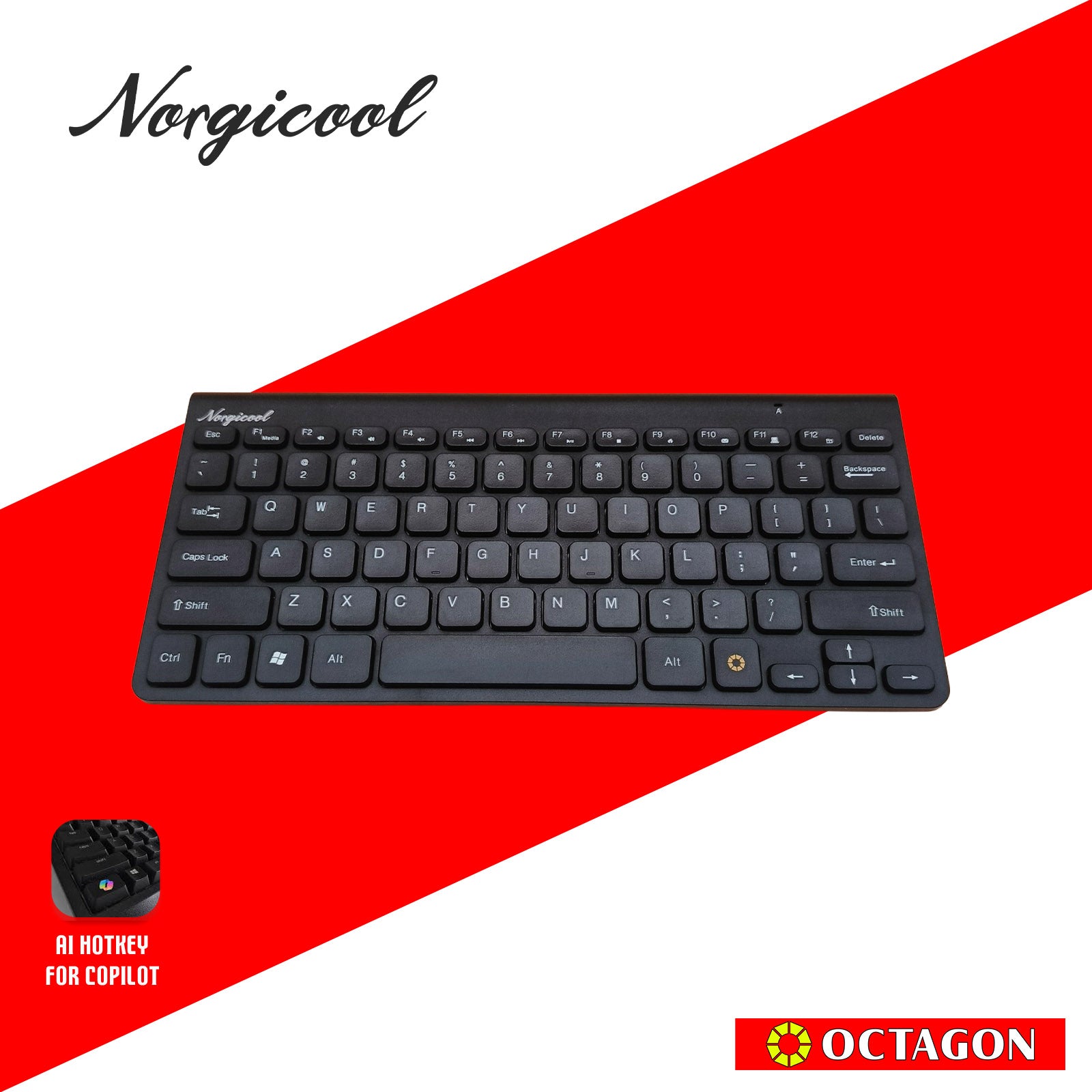 NORGICOOL NK2213 WIRED USB KEYBOARD COPILOT BLUE/PINK/BLACK