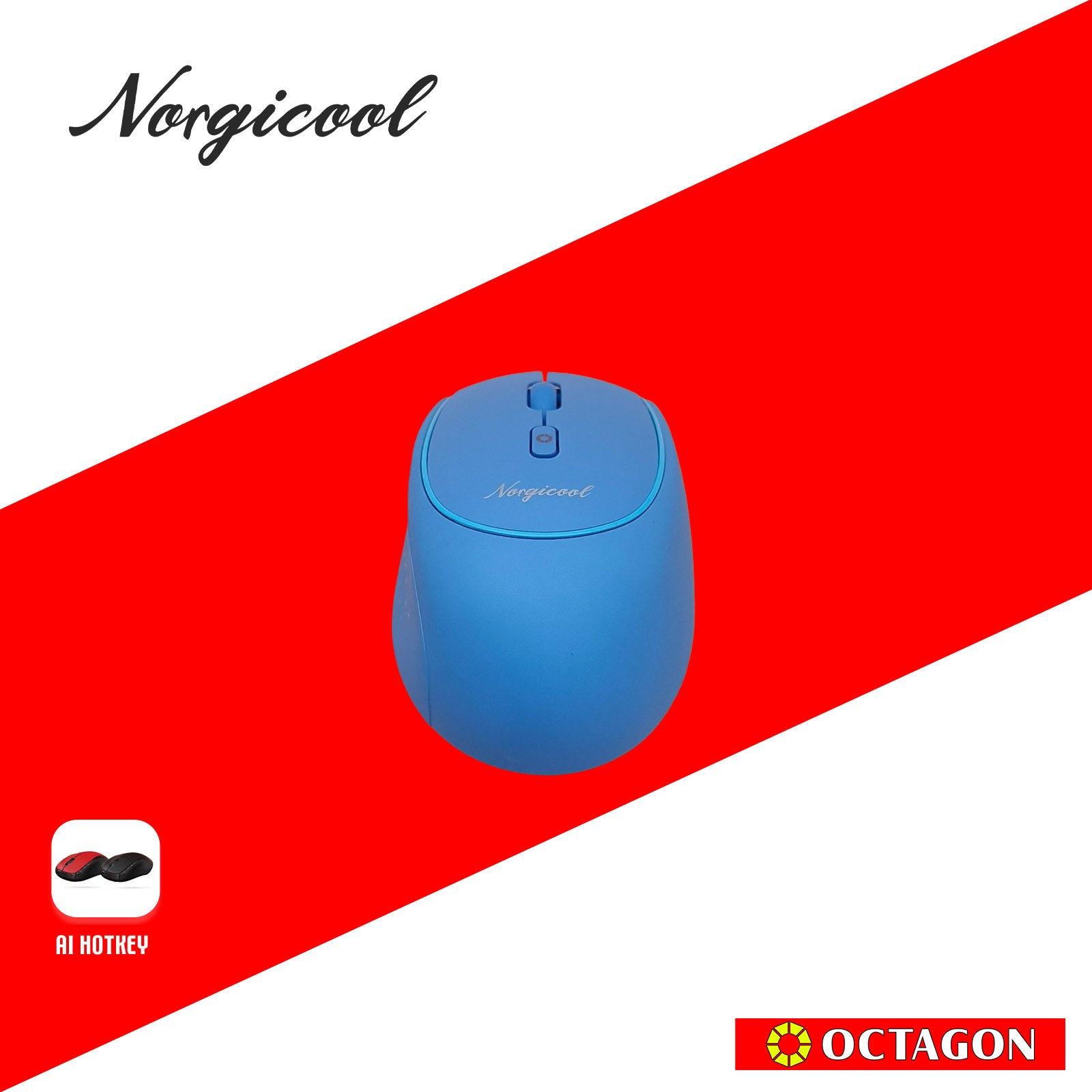 NORGICOOL NM7180 WIRELESS MOUSE BLUE/RED
