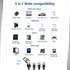 SUPERV RT52 BLACK (5 IN 1) CABLE 1.2M (OUTPUT USBC 100W/ LIGHTNING 27W/ MICRO USB 12W/ INPUT USBA AND USBC)