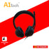 A1TECH AC-HS1000 STEREO HEADSET WITH MIC 4PIN JACK BLACK – Octagon ...