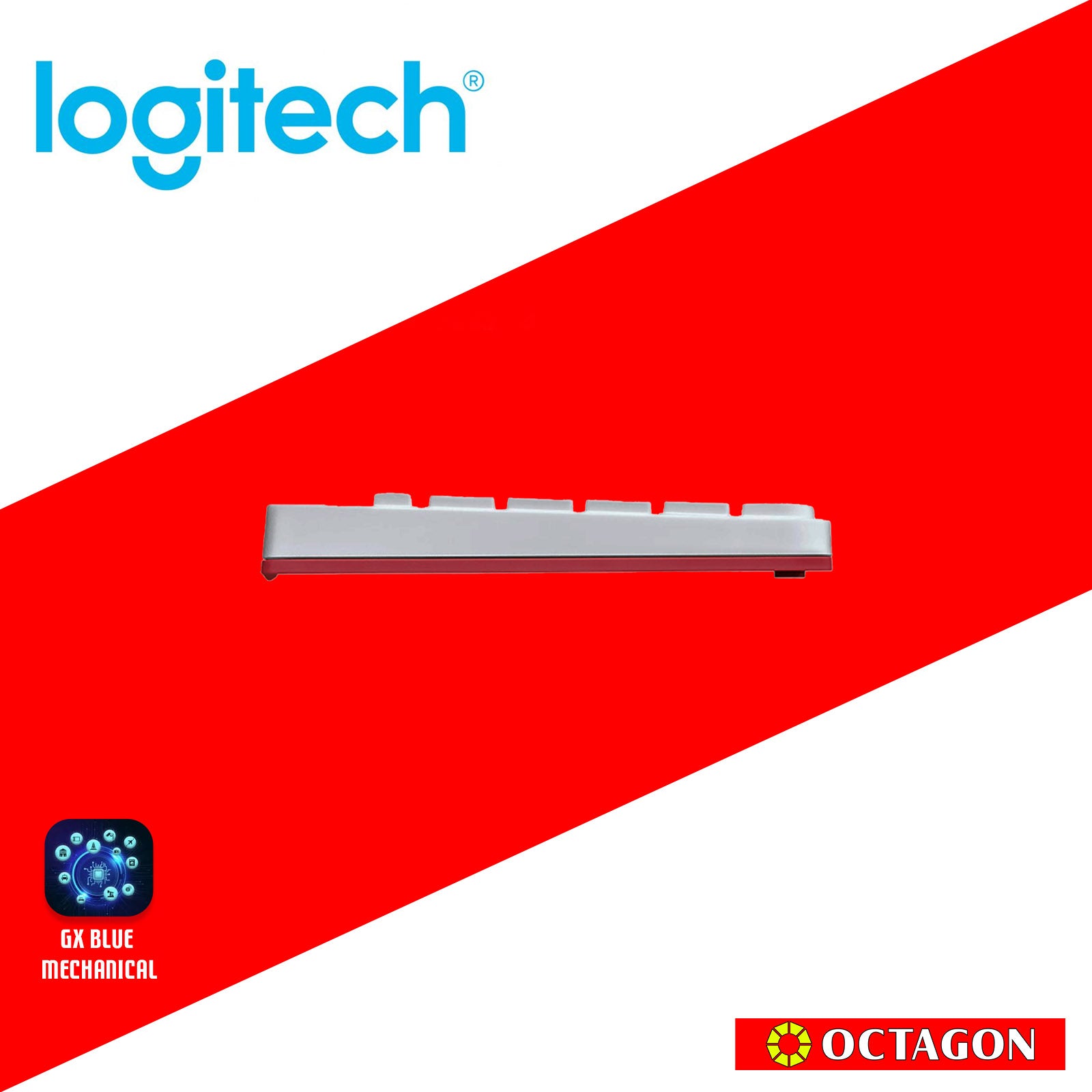 LOGITECH MK240 NANO WHITE+VIVID RED WIRE