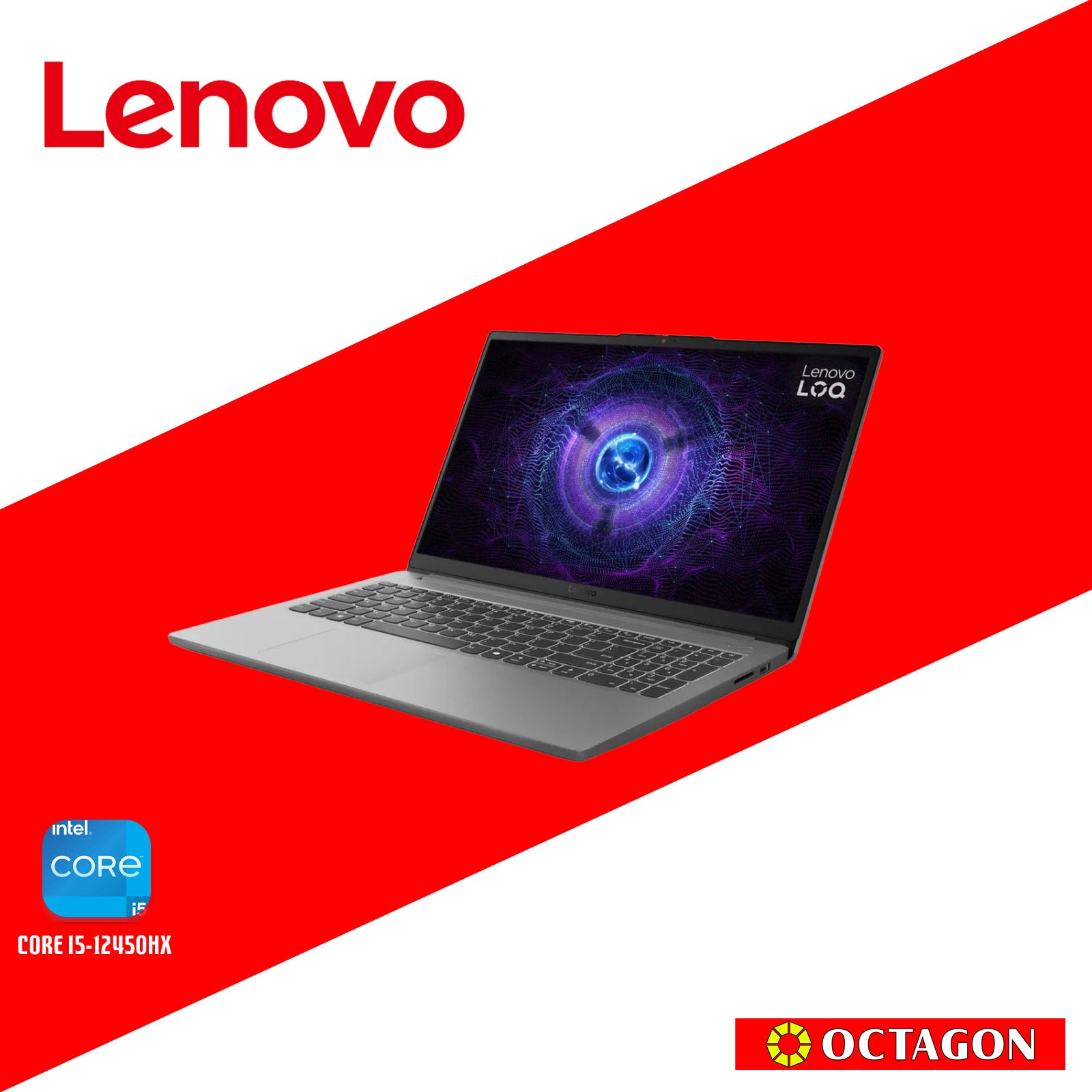 LENOVO LOQ-15 (83LK00A1PH)/ CORE I5-12450HX/ 8GB/ 512GB SSD/ 15.6 FHD IPS (144HZ)/ WIN 11/ RTX 3050 6GB