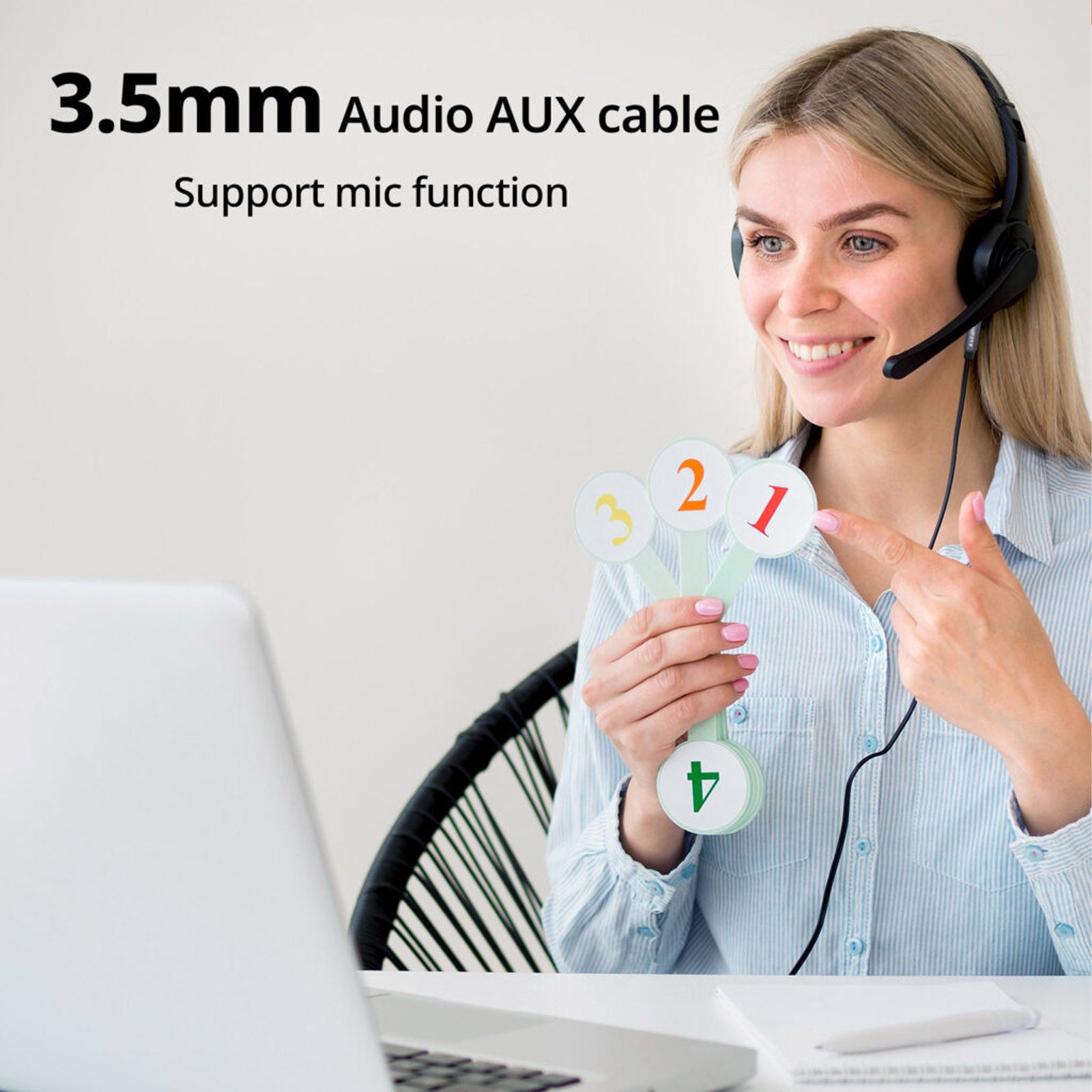 SUPERV AC100 AUDIO 3.5MM TO 3.5MM AM/AM CABLE BLACK