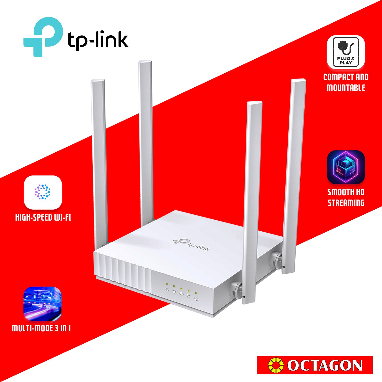 TPLINK ARCHER C24 AC750 DUAL BAND WI-FI ROUTER