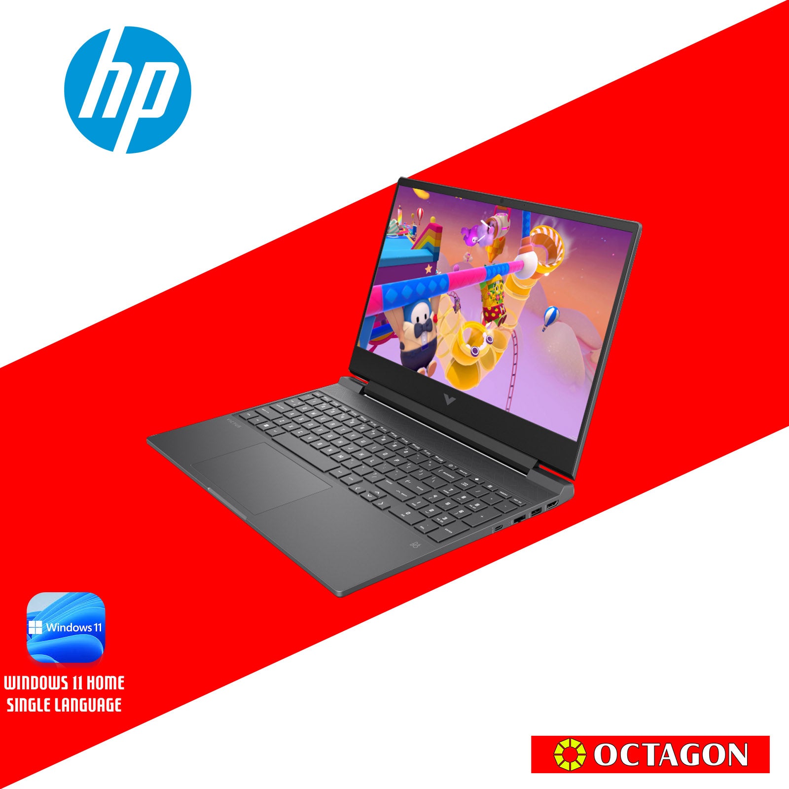 HP VICTUS 15-FB3722AX/ RYZEN 5 8645HS/ 16GB DDR5 5600/ 512GB SSD/ 15.6 FHD IPS 144HZ/ WIN 11/ RTX2050 4GB/ OFFICE H&S 2024 + M365/ SILVER