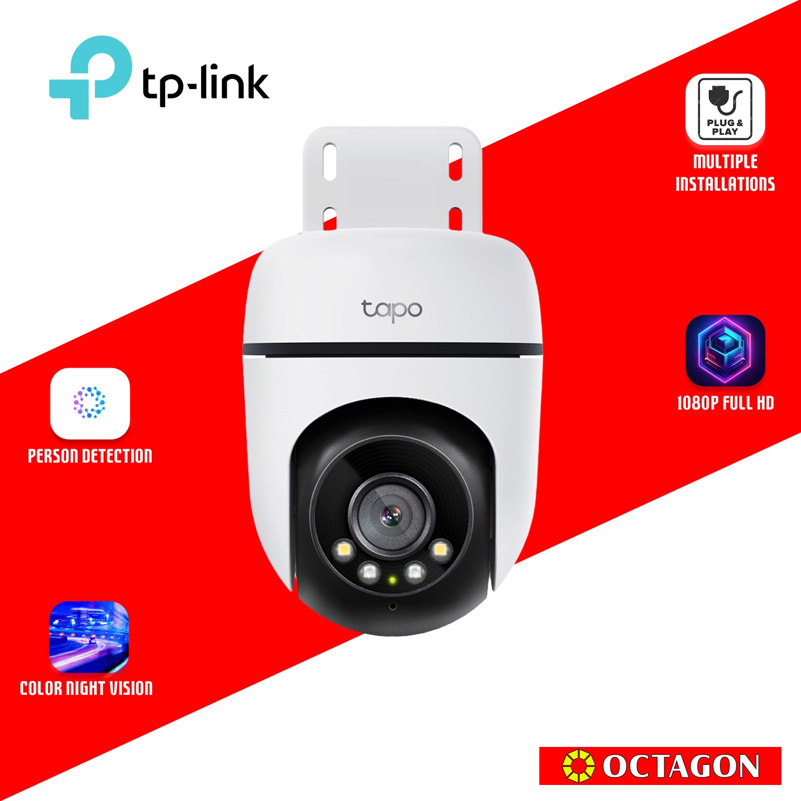 TPLINK TAPO C500 OUTDOOR PAN/TILT SECURITY WIFI CAMERA 1080P FULL HD 360Â° LIVE