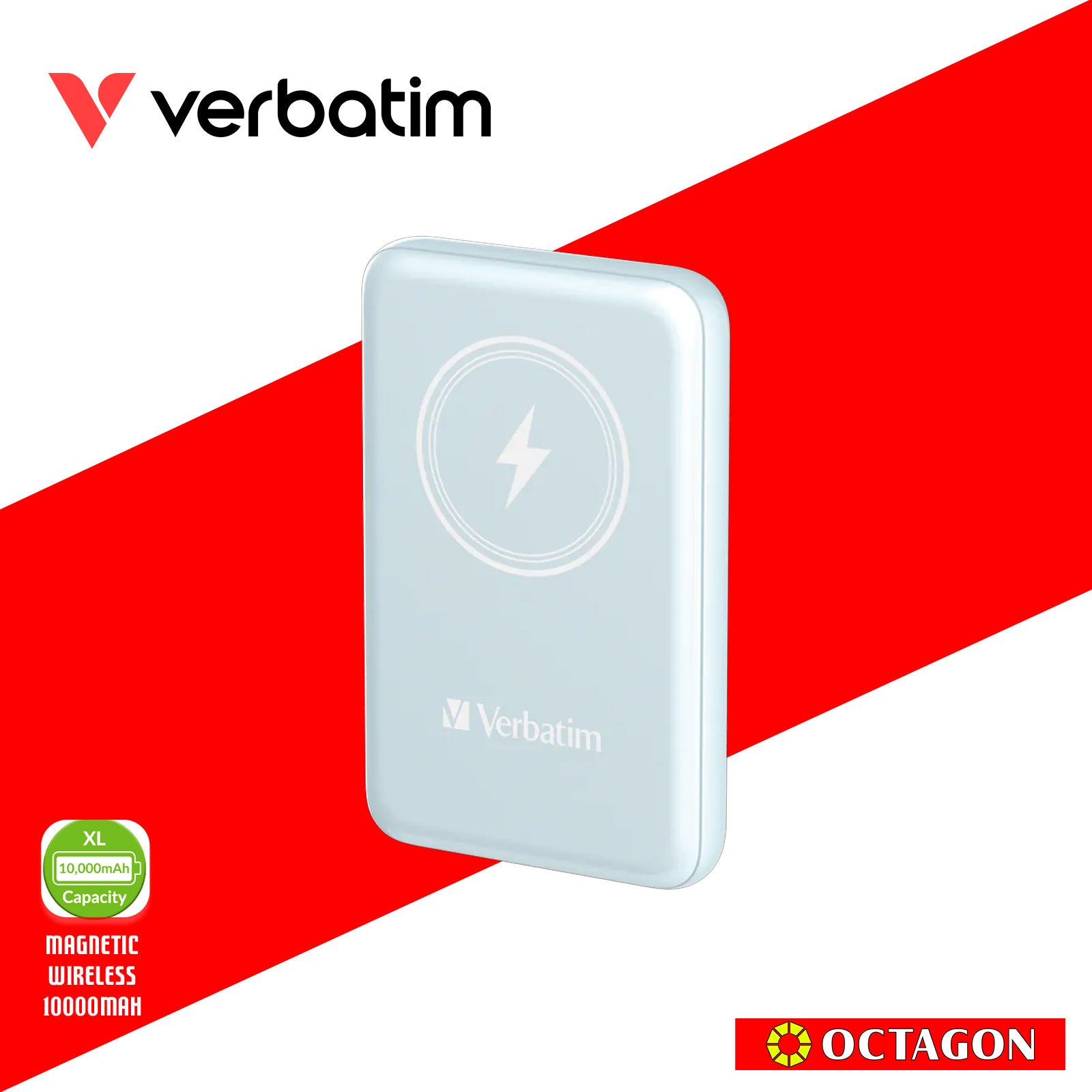 VERBATIM 32247 MAGNETIC WL 10000 MAH POWER PACK MCP - PD 20W MWC 15W BLUE